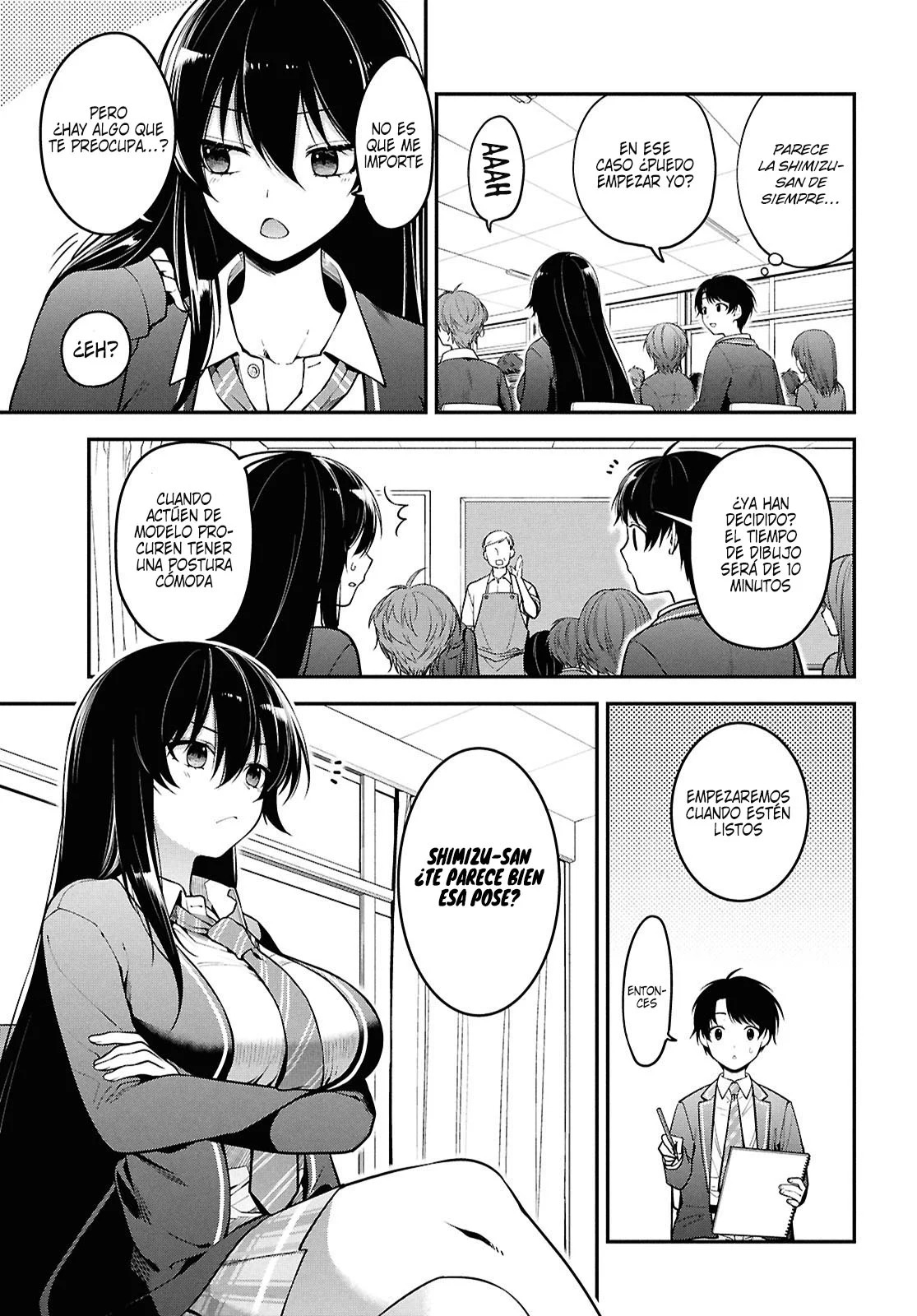 Tonari no Seki no Yankee Shimizu-san ga Kami wo Kuroku Somete Kita Capitulo 1 página 15