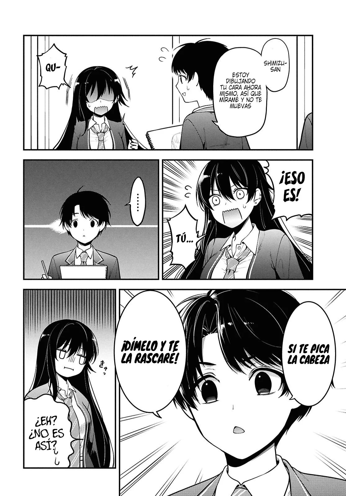 Tonari no Seki no Yankee Shimizu-san ga Kami wo Kuroku Somete Kita Capitulo 1 página 18