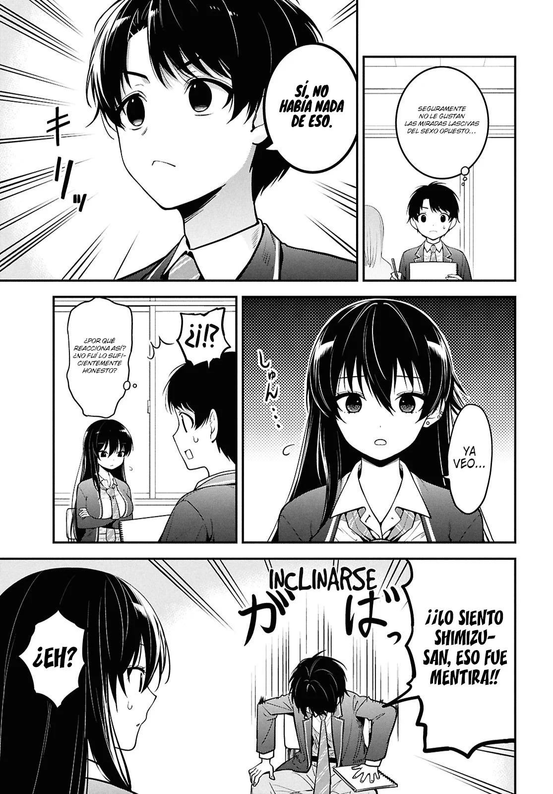 Tonari no Seki no Yankee Shimizu-san ga Kami wo Kuroku Somete Kita Capitulo 1 página 21