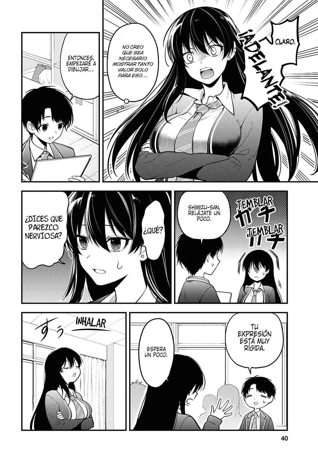 Tonari no Seki no Yankee Shimizu-san ga Kami wo Kuroku Somete Kita Capitulo 1 página 24