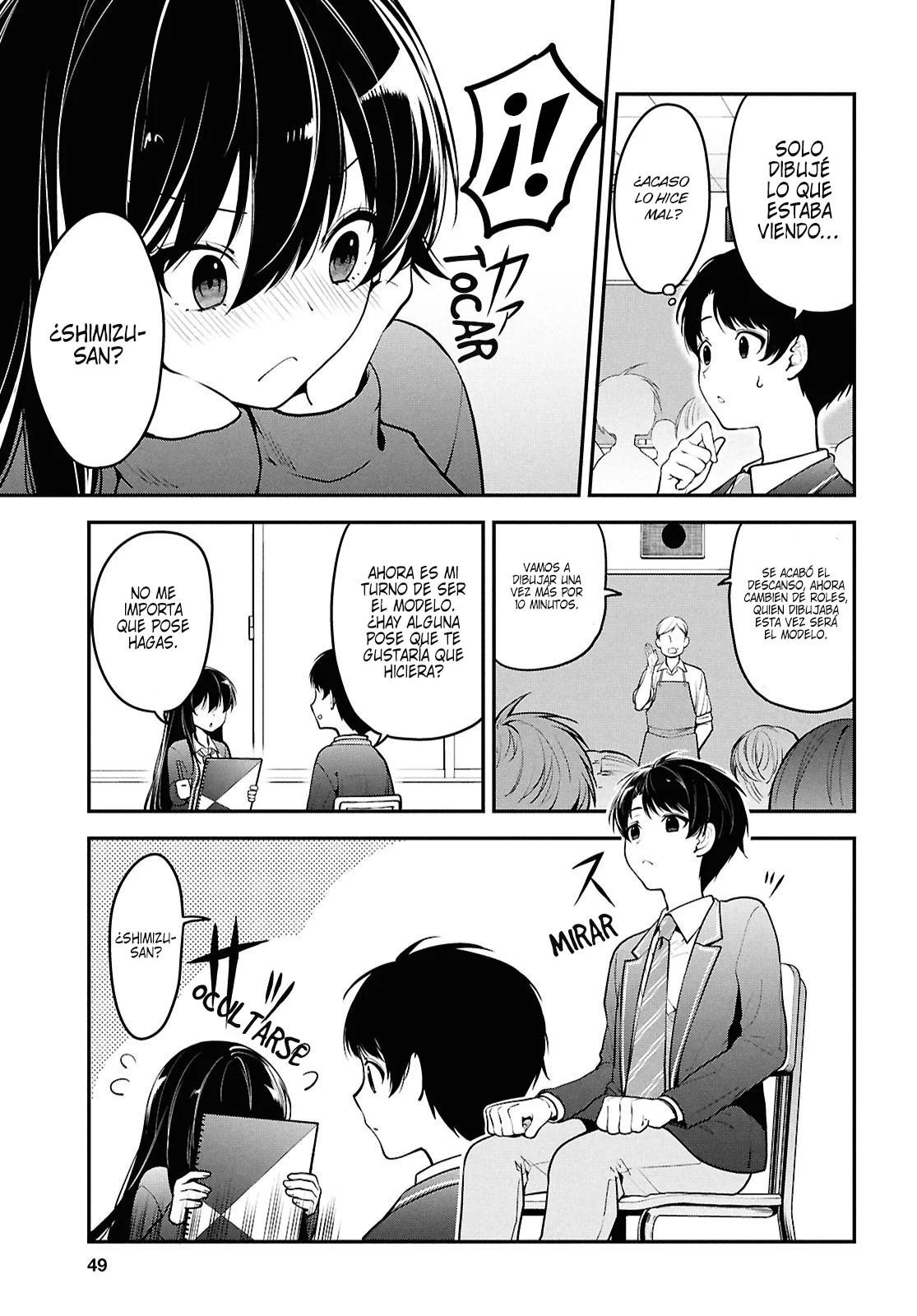 Tonari no Seki no Yankee Shimizu-san ga Kami wo Kuroku Somete Kita Capitulo 1 página 32