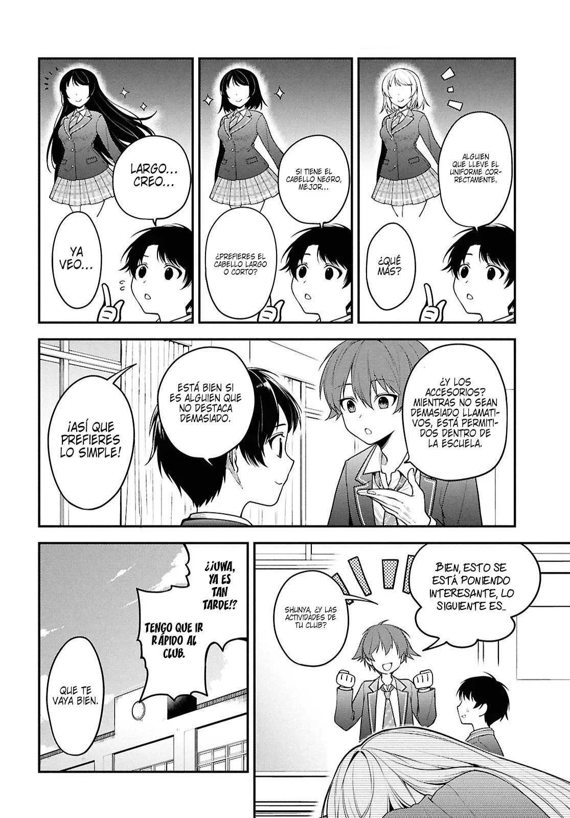 Tonari no Seki no Yankee Shimizu-san ga Kami wo Kuroku Somete Kita Capitulo 1 página 9