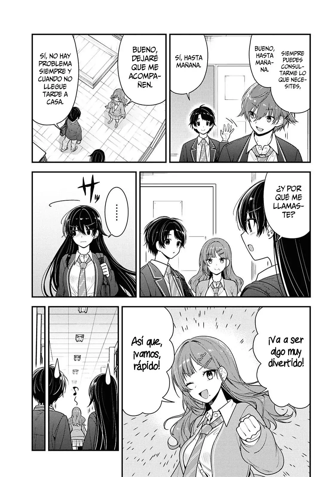 Tonari no Seki no Yankee Shimizu-san ga Kami wo Kuroku Somete Kita Capitulo 10 página 14