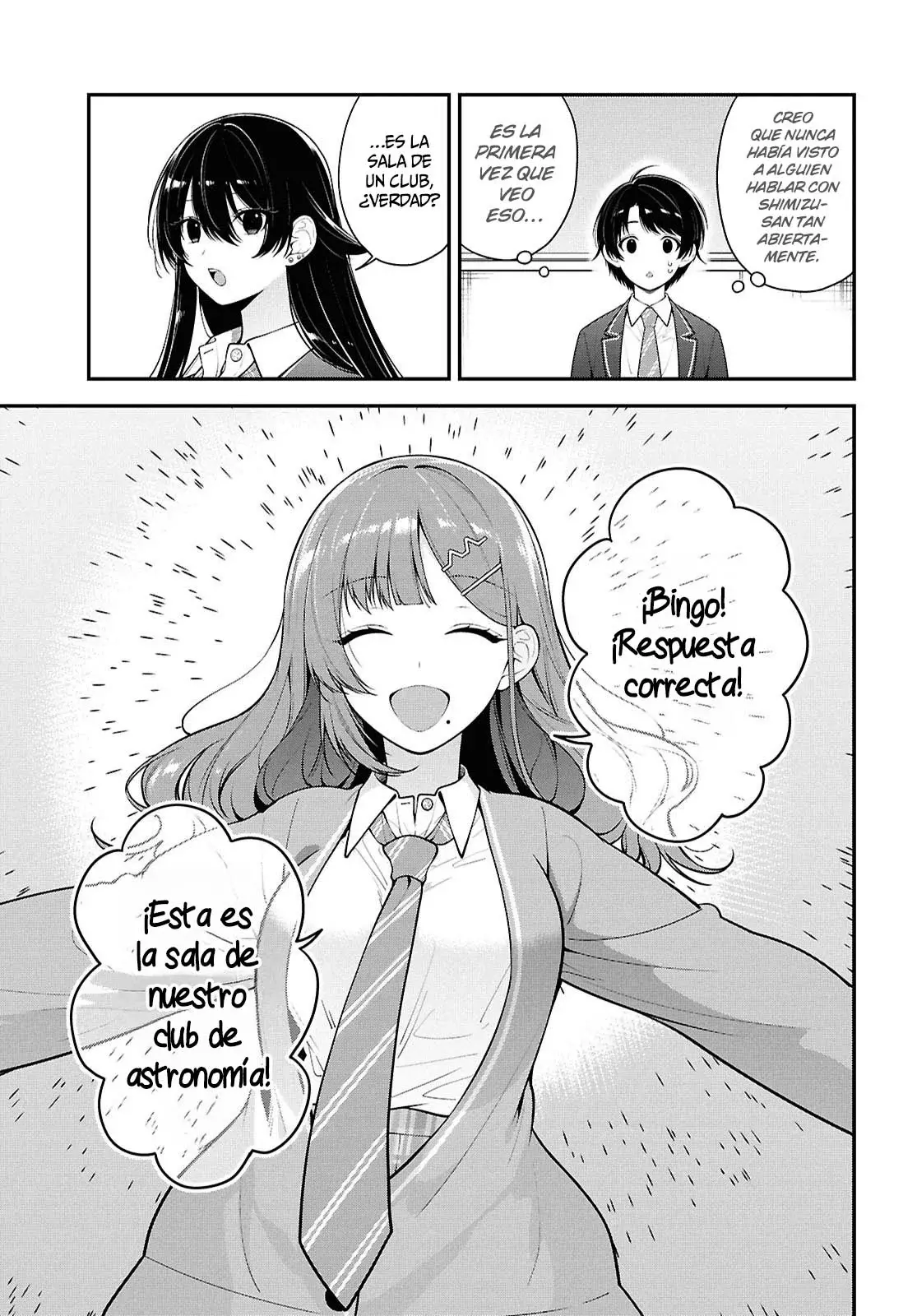 Tonari no Seki no Yankee Shimizu-san ga Kami wo Kuroku Somete Kita Capitulo 10 página 18