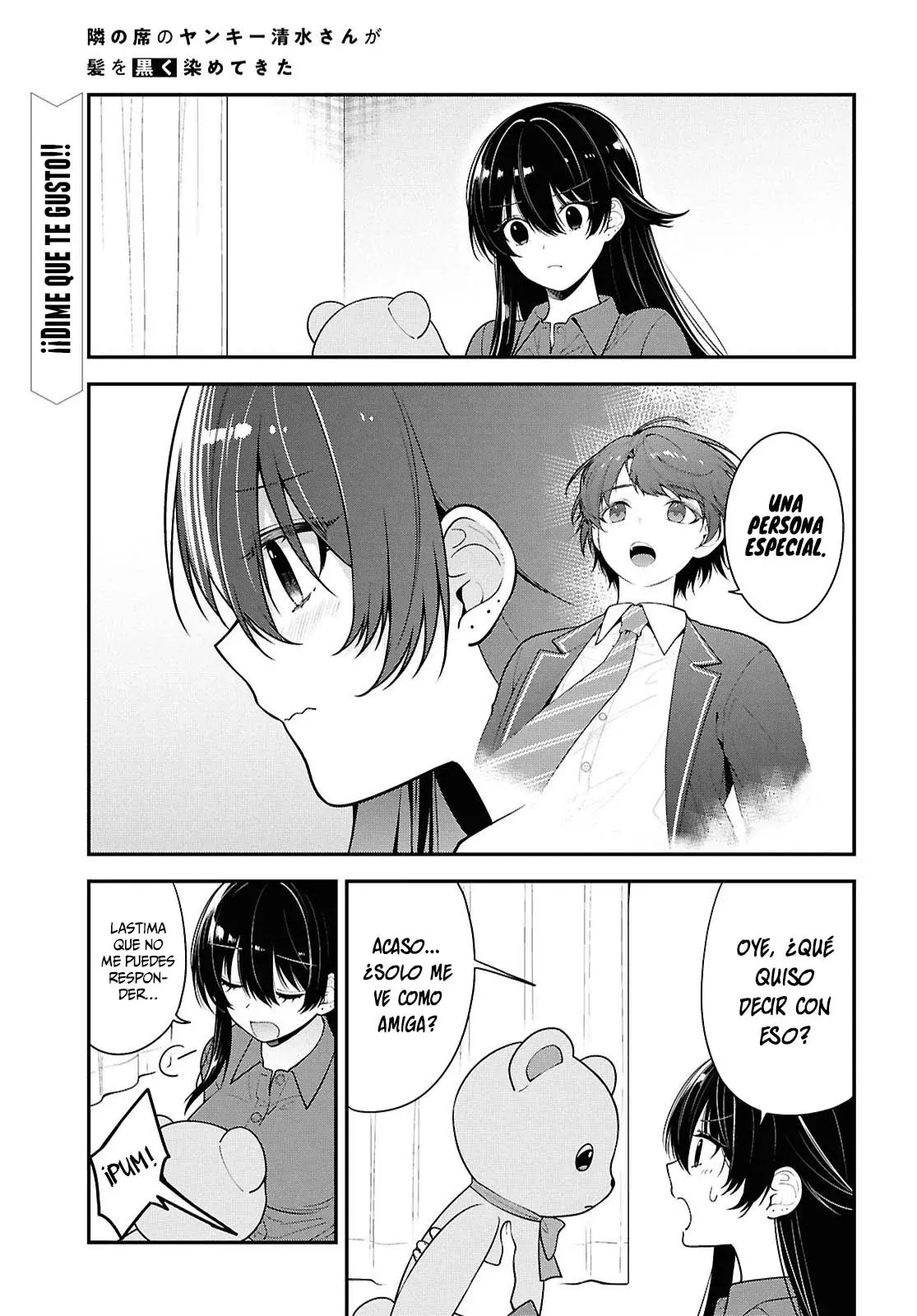 Tonari no Seki no Yankee Shimizu-san ga Kami wo Kuroku Somete Kita Capitulo 10 página 2