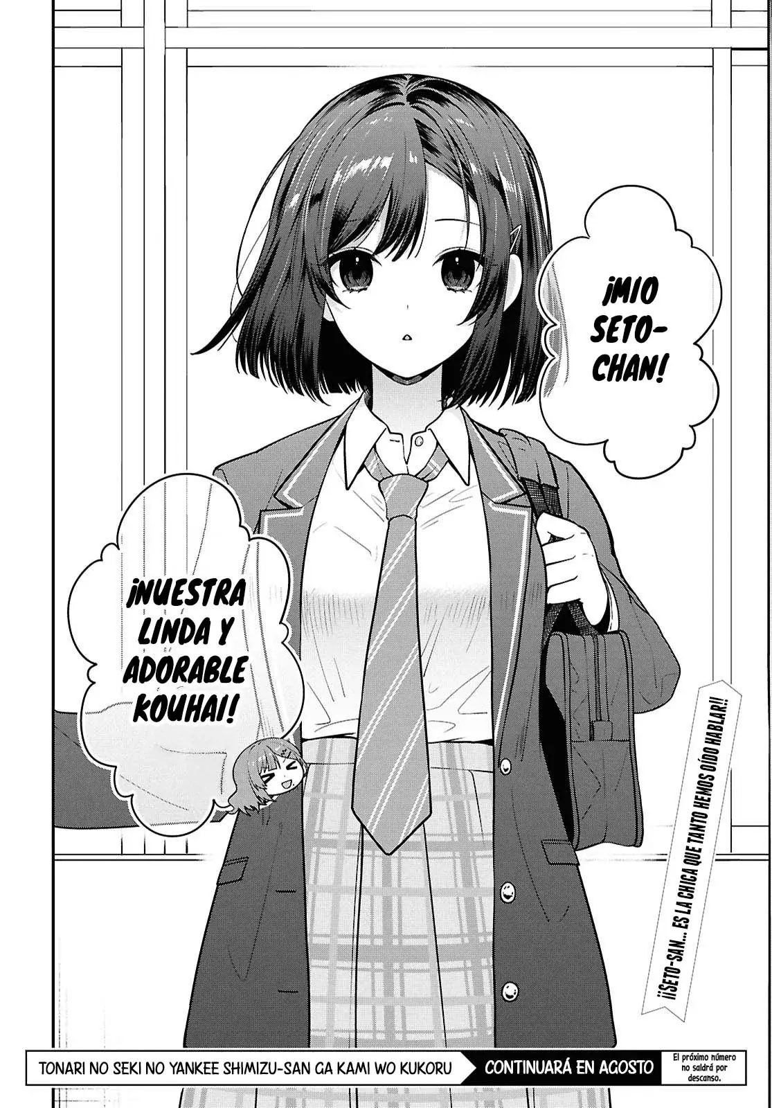 Tonari no Seki no Yankee Shimizu-san ga Kami wo Kuroku Somete Kita Capitulo 10 página 36