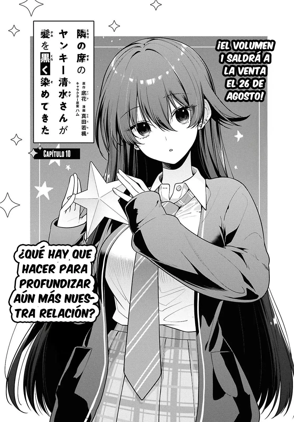 Tonari no Seki no Yankee Shimizu-san ga Kami wo Kuroku Somete Kita Capitulo 10 página 7