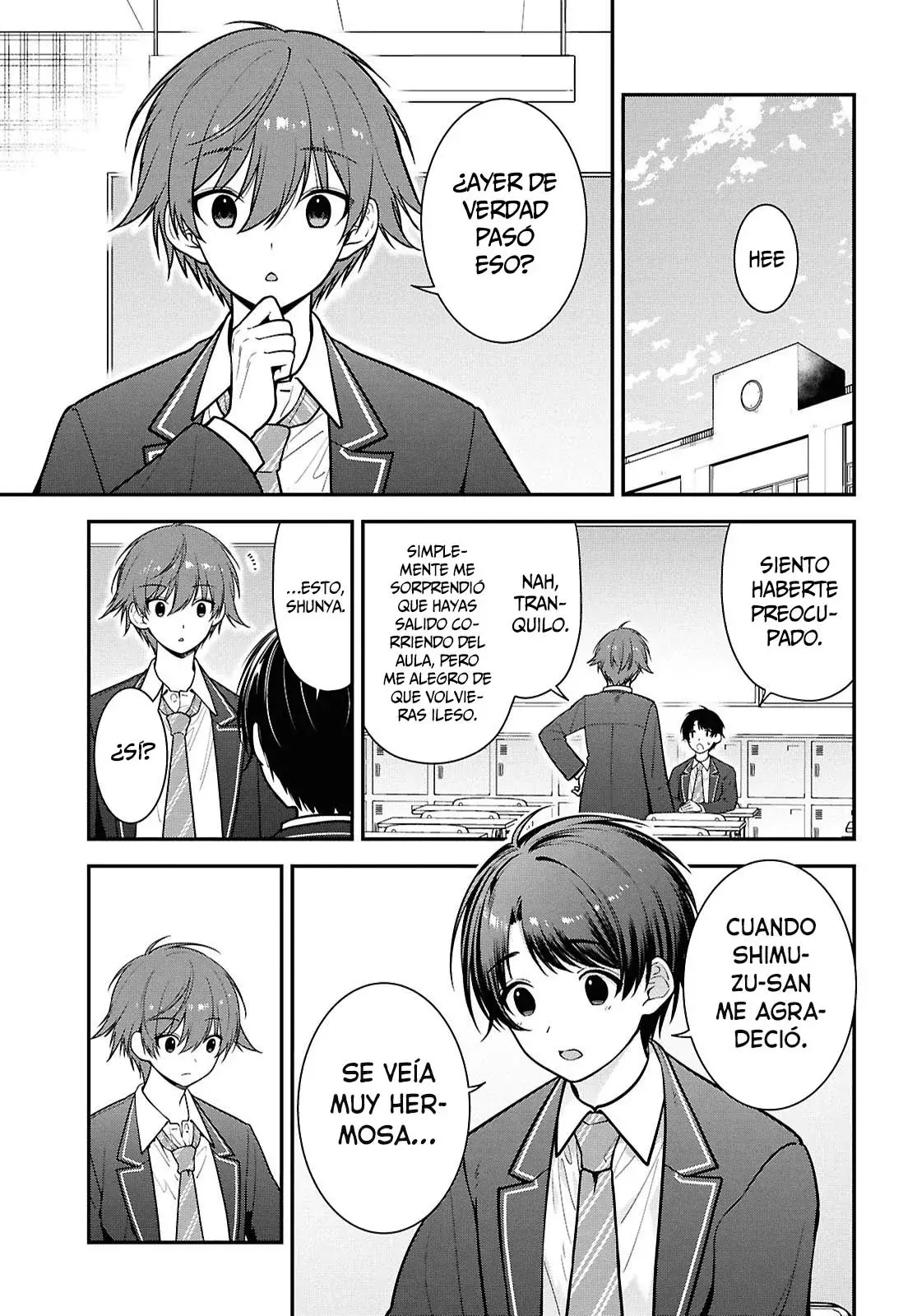 Tonari no Seki no Yankee Shimizu-san ga Kami wo Kuroku Somete Kita Capitulo 10 página 8