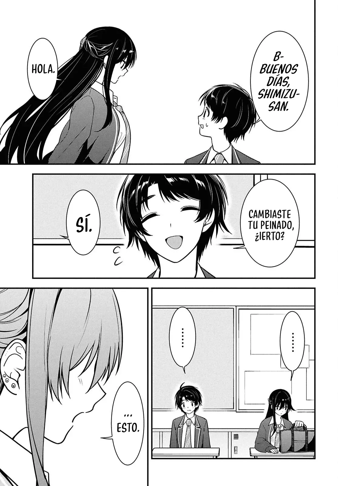 Tonari no Seki no Yankee Shimizu-san ga Kami wo Kuroku Somete Kita Capitulo 11 página 32