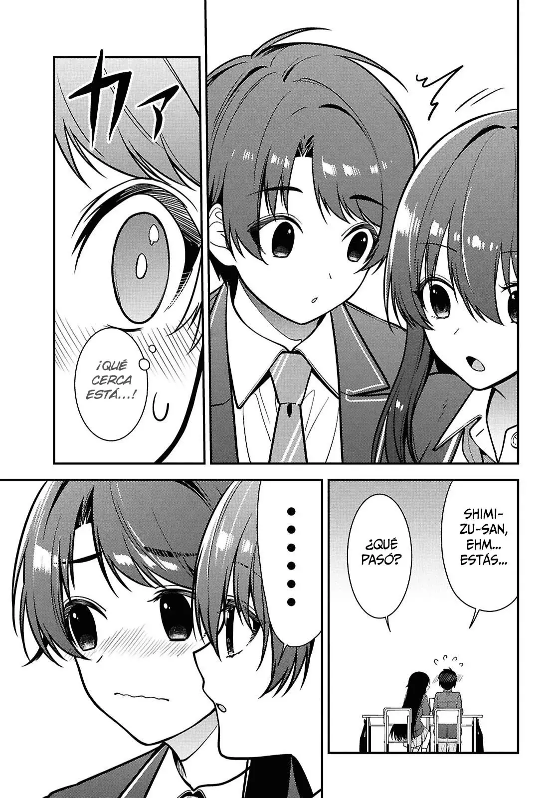 Tonari no Seki no Yankee Shimizu-san ga Kami wo Kuroku Somete Kita Capitulo 12 página 28