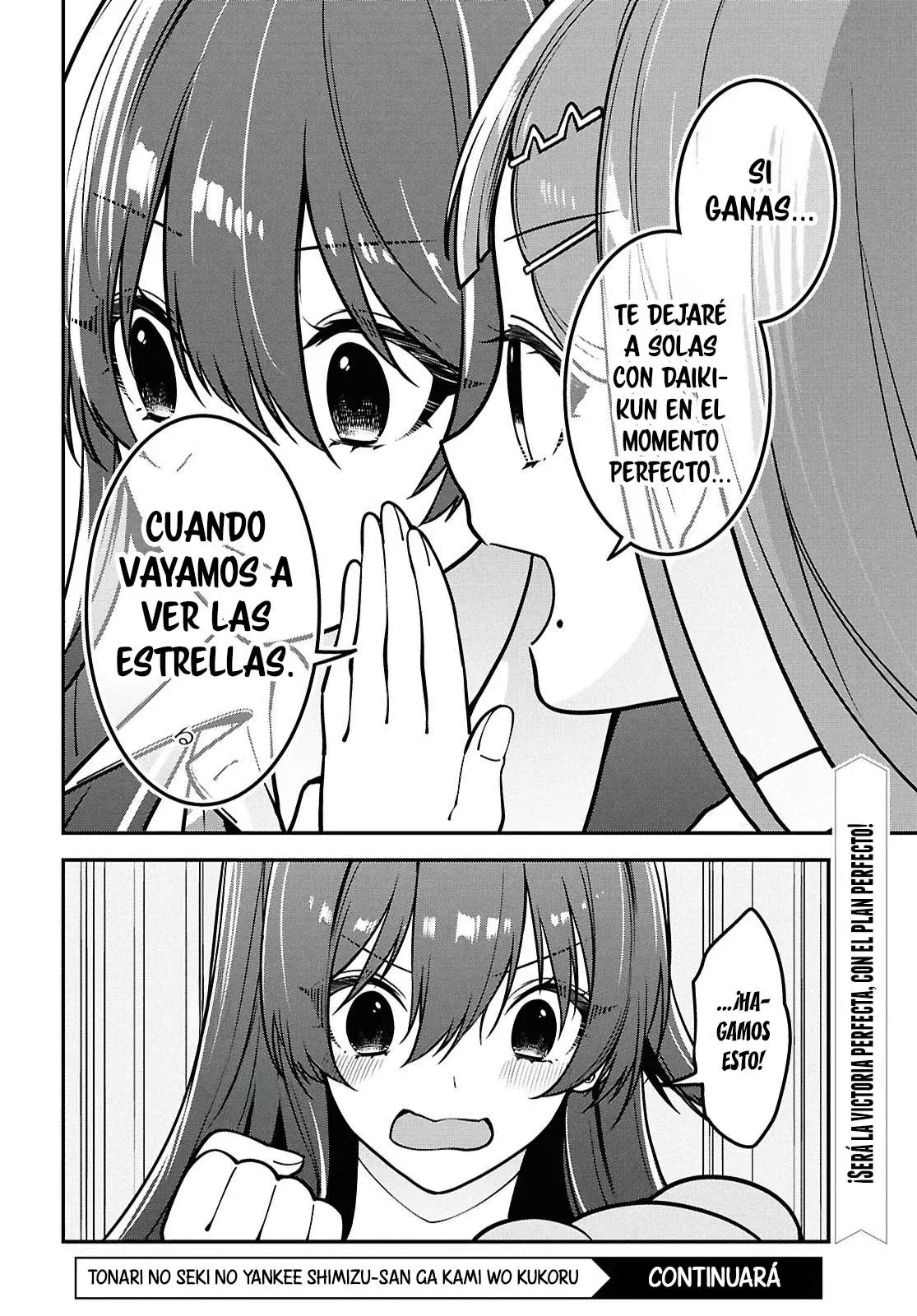 Tonari no Seki no Yankee Shimizu-san ga Kami wo Kuroku Somete Kita Capitulo 12 página 41