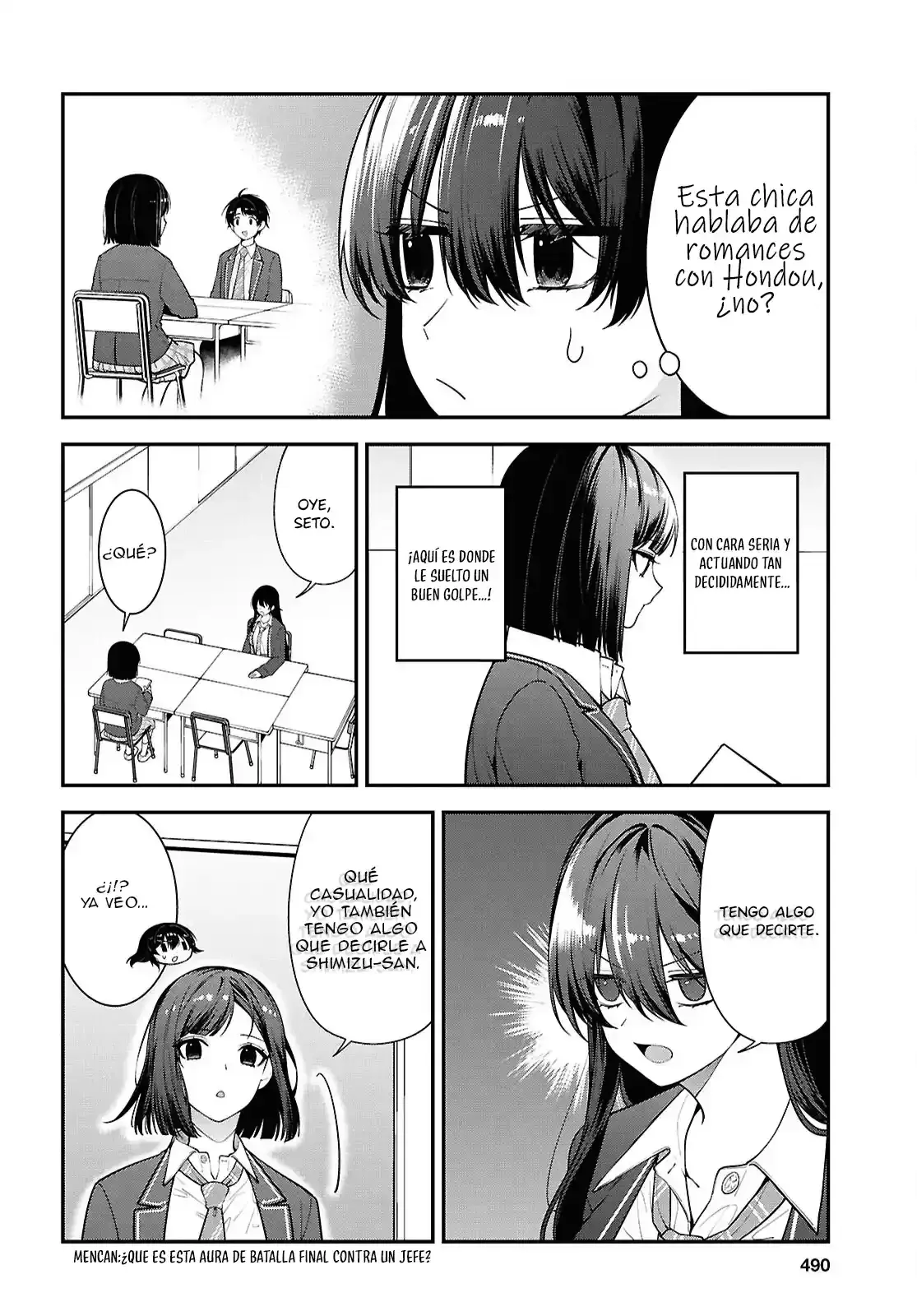 Tonari no Seki no Yankee Shimizu-san ga Kami wo Kuroku Somete Kita Capitulo 13 página 6