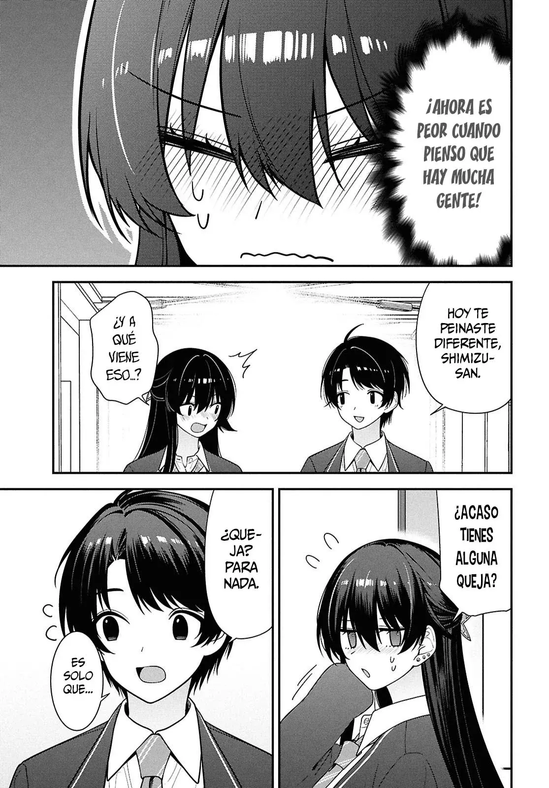 Tonari no Seki no Yankee Shimizu-san ga Kami wo Kuroku Somete Kita Capitulo 14 página 16