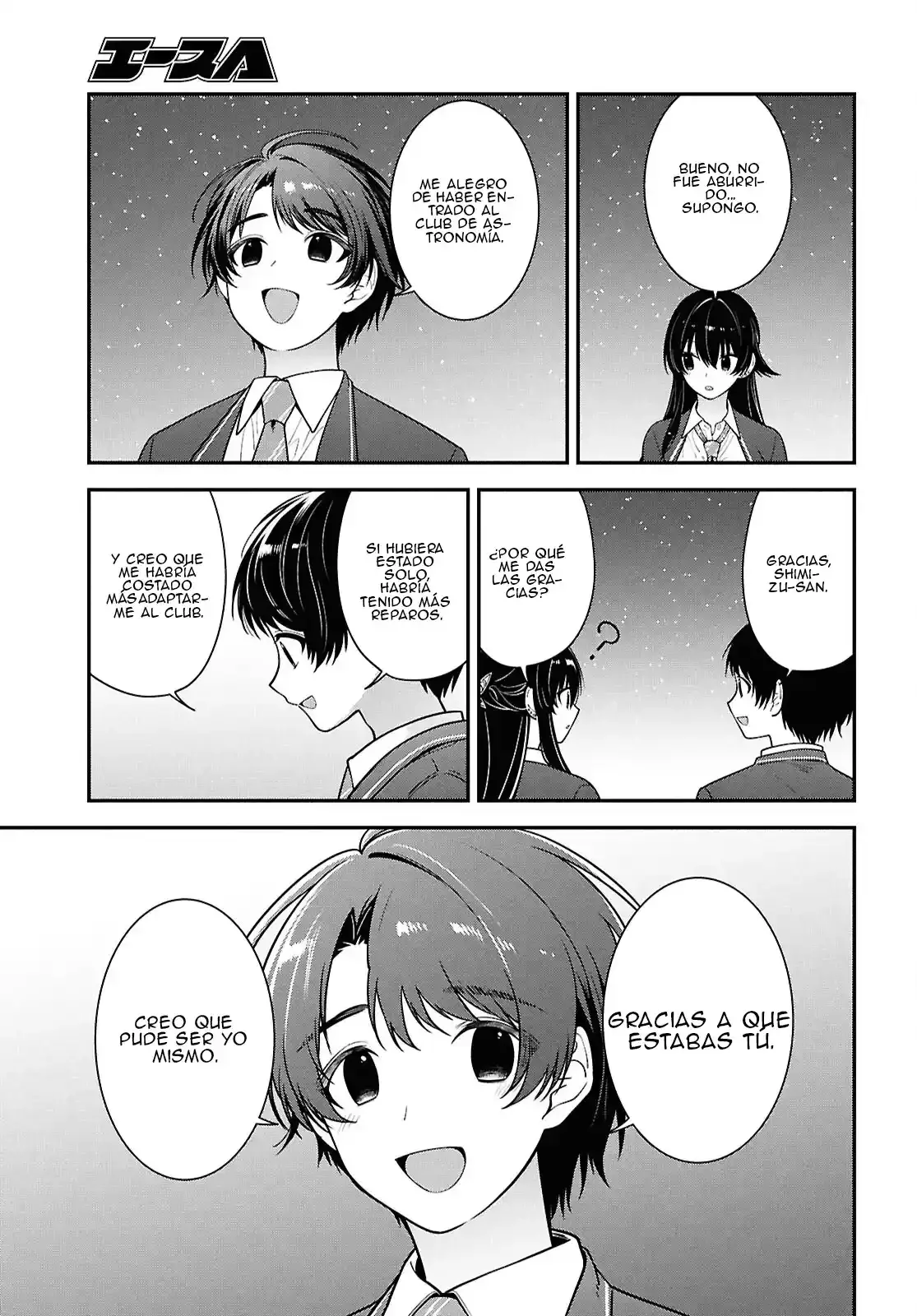 Tonari no Seki no Yankee Shimizu-san ga Kami wo Kuroku Somete Kita Capitulo 15 página 32