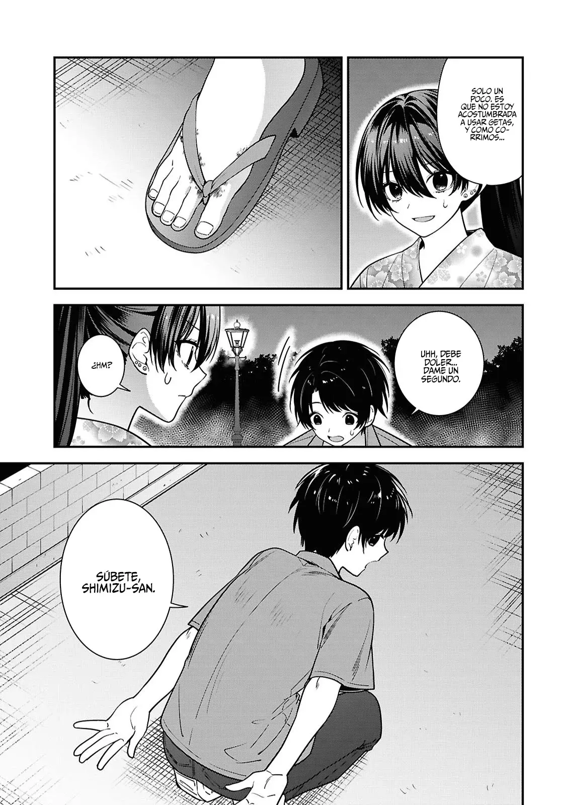 Tonari no Seki no Yankee Shimizu-san ga Kami wo Kuroku Somete Kita Capitulo 16 página 33