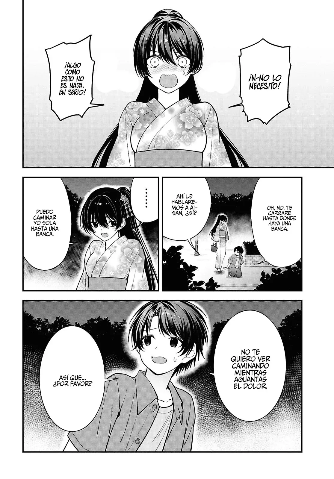 Tonari no Seki no Yankee Shimizu-san ga Kami wo Kuroku Somete Kita Capitulo 16 página 34