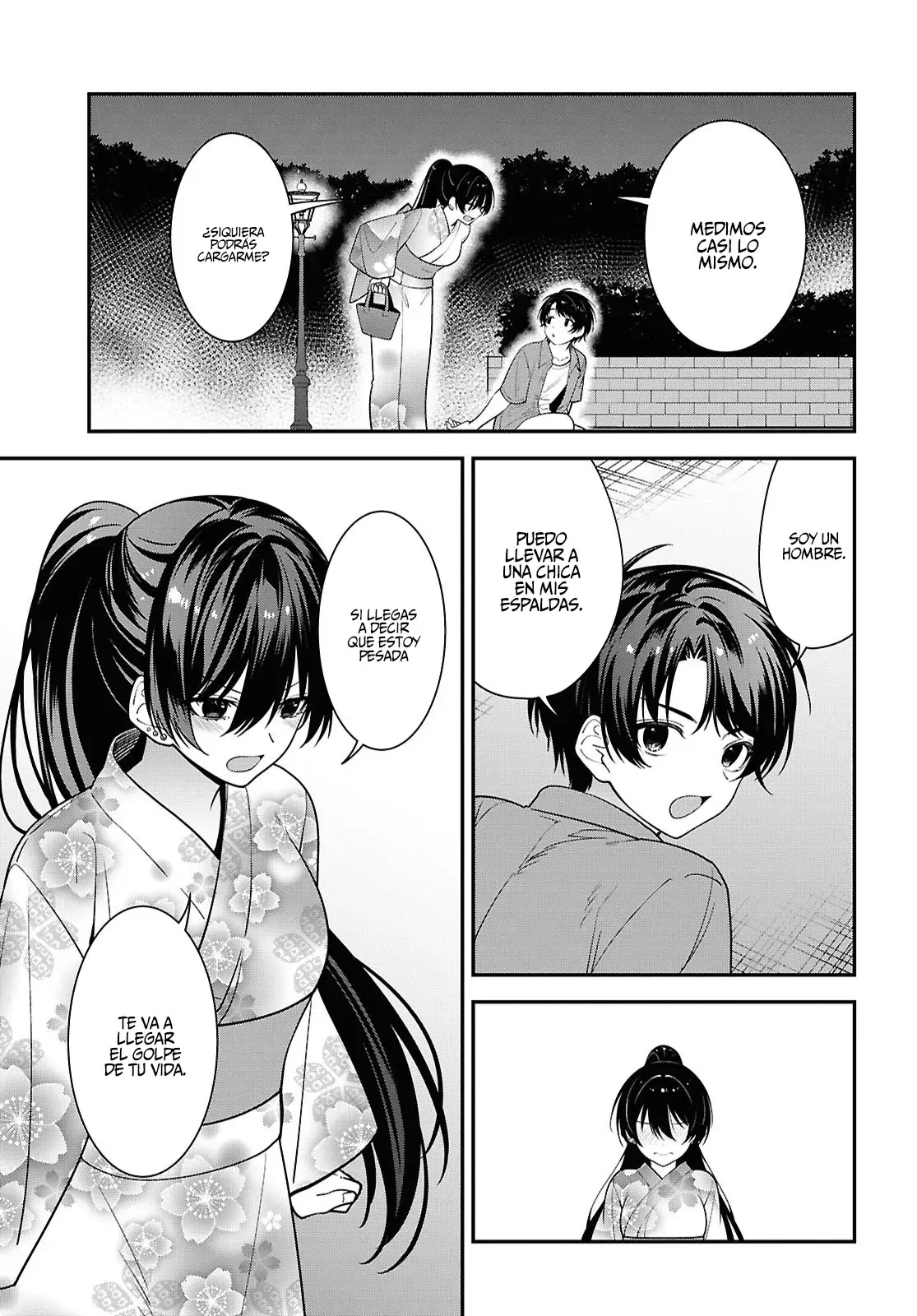 Tonari no Seki no Yankee Shimizu-san ga Kami wo Kuroku Somete Kita Capitulo 16 página 35