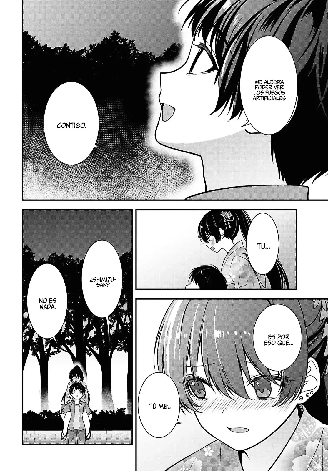Tonari no Seki no Yankee Shimizu-san ga Kami wo Kuroku Somete Kita Capitulo 16 página 40