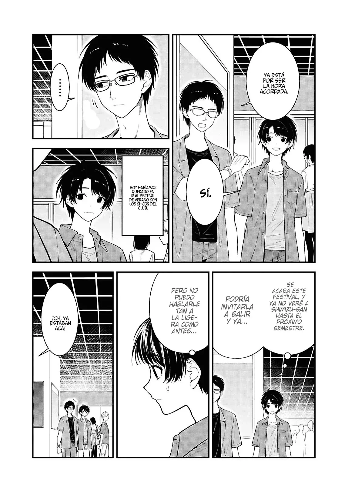 Tonari no Seki no Yankee Shimizu-san ga Kami wo Kuroku Somete Kita Capitulo 16 página 7