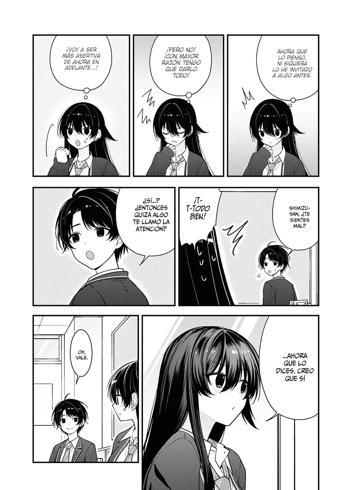 Tonari no Seki no Yankee Shimizu-san ga Kami wo Kuroku Somete Kita Capitulo 17 página 11