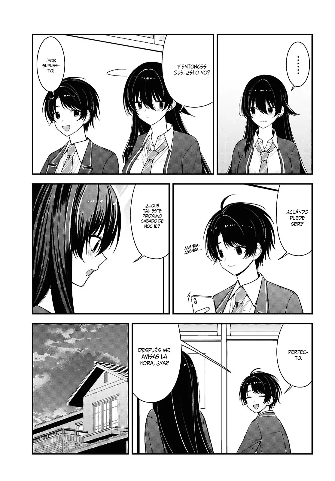 Tonari no Seki no Yankee Shimizu-san ga Kami wo Kuroku Somete Kita Capitulo 17 página 17