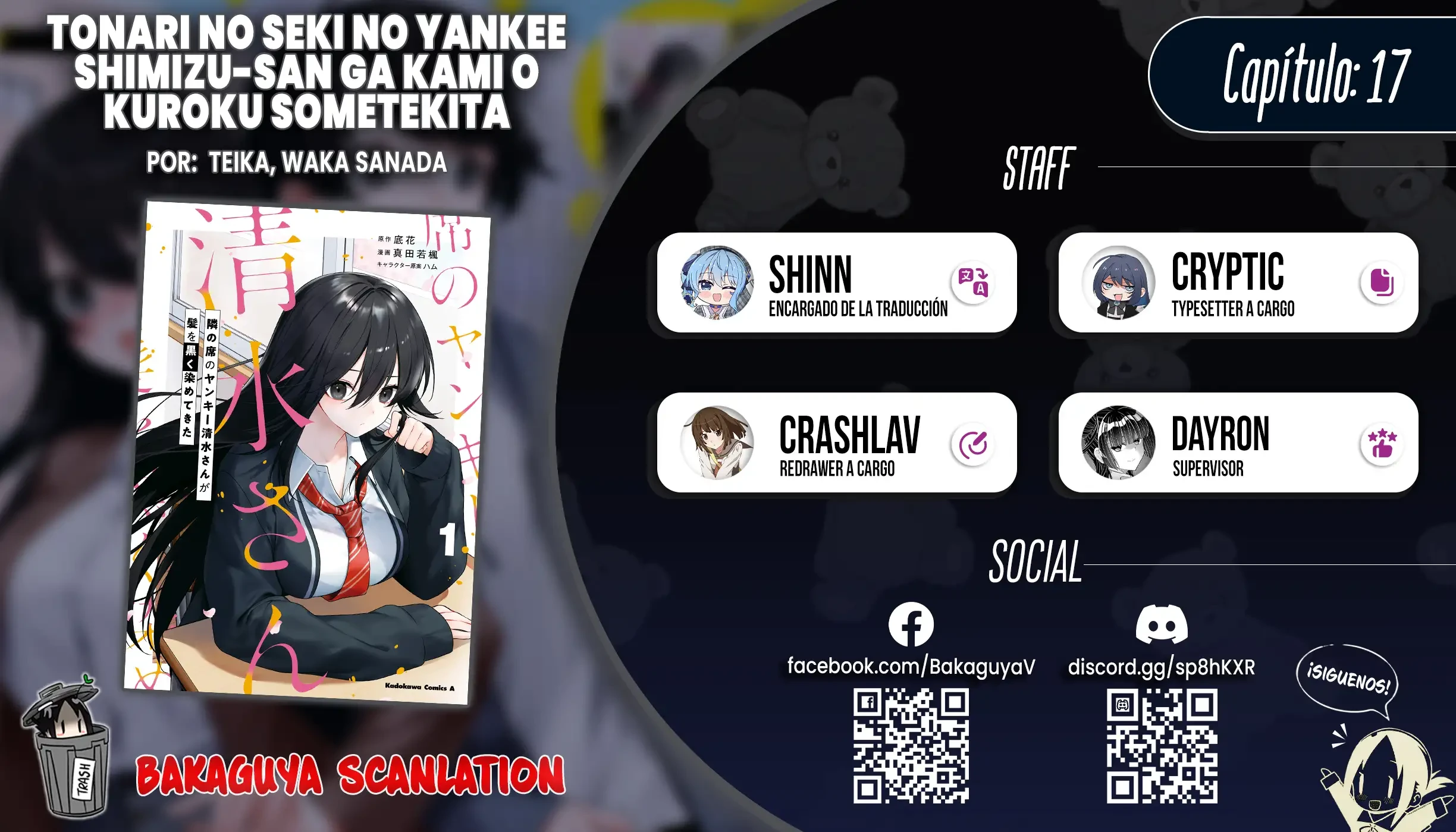 Tonari no Seki no Yankee Shimizu-san ga Kami wo Kuroku Somete Kita Capitulo 17 página 2