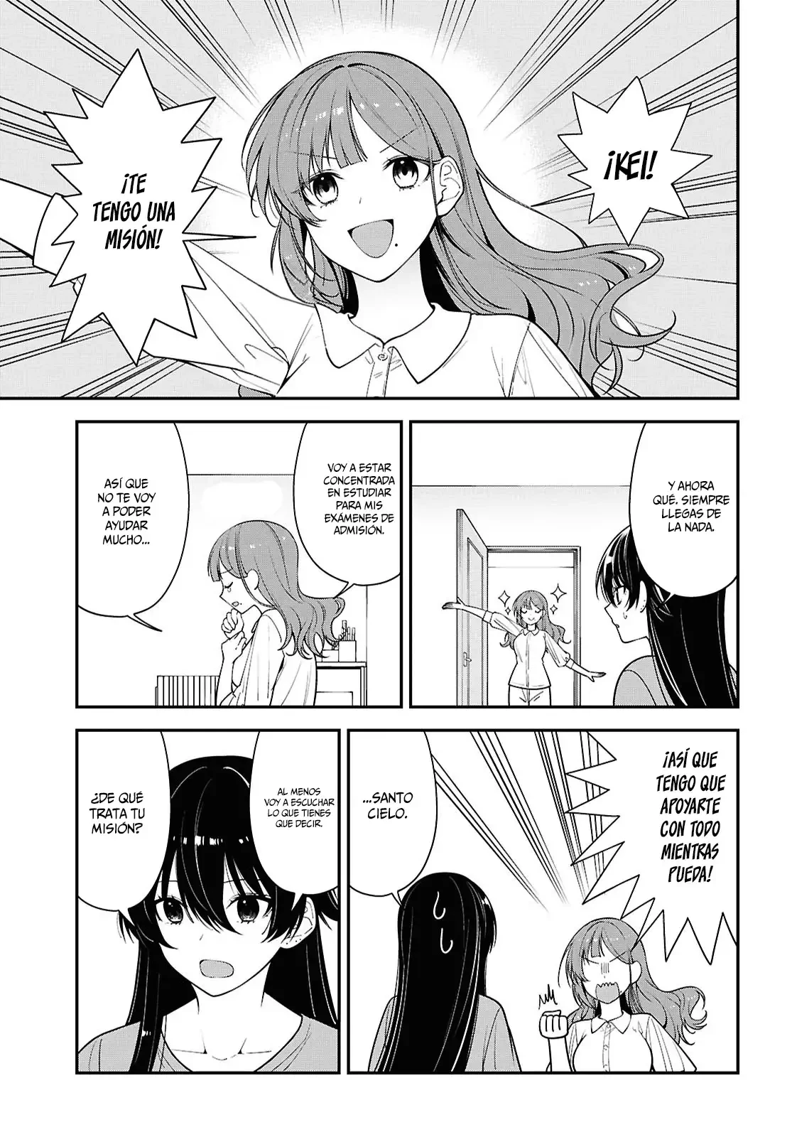 Tonari no Seki no Yankee Shimizu-san ga Kami wo Kuroku Somete Kita Capitulo 17 página 7