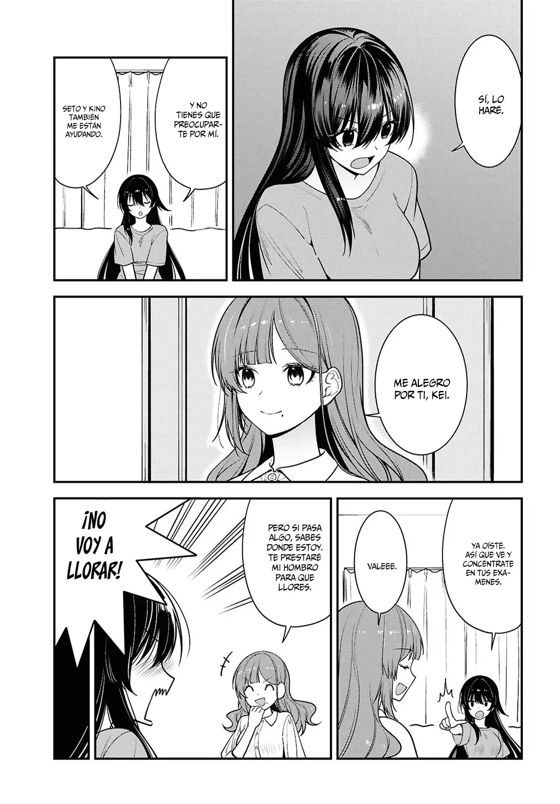 Tonari no Seki no Yankee Shimizu-san ga Kami wo Kuroku Somete Kita Capitulo 17 página 9