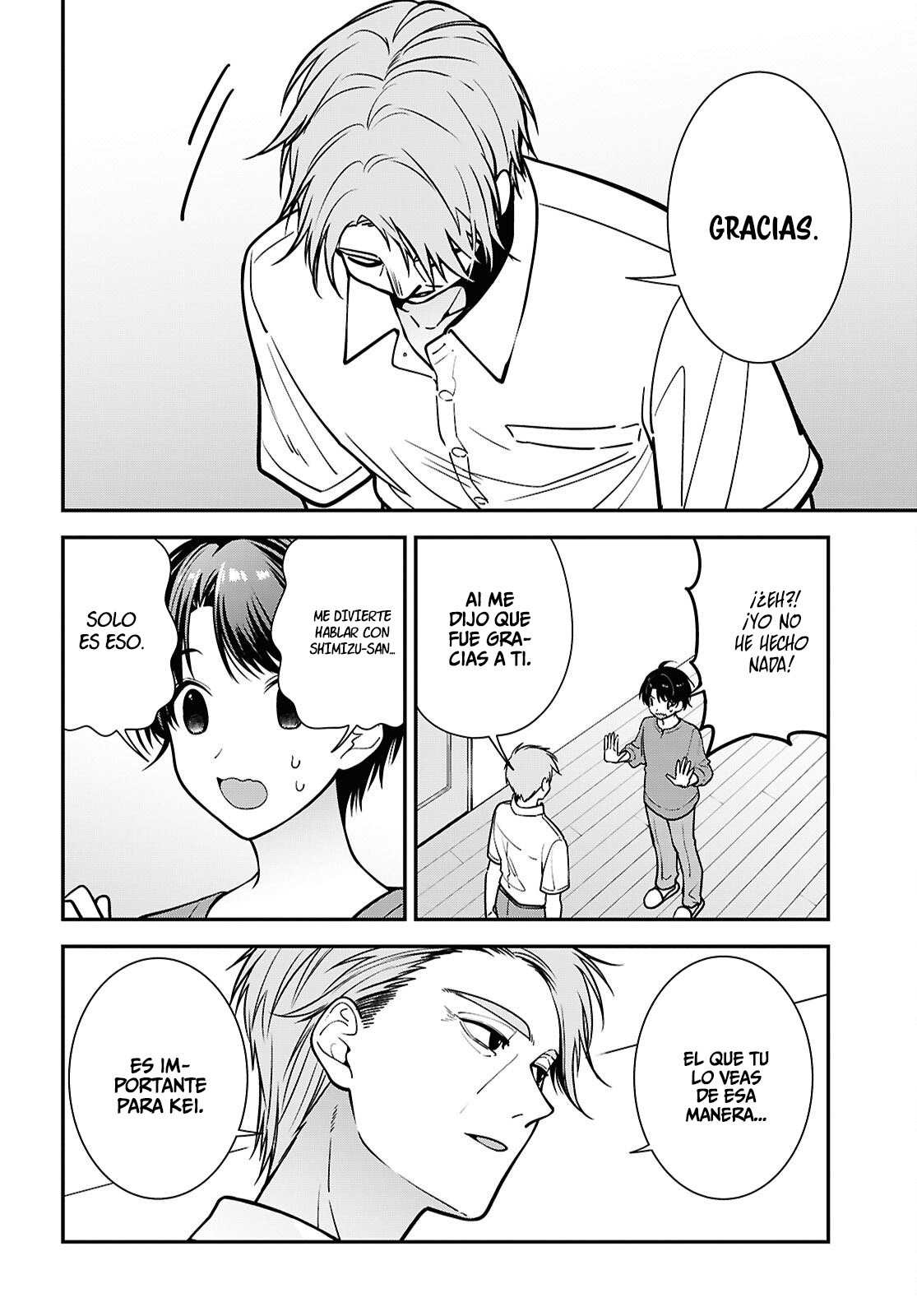Tonari no Seki no Yankee Shimizu-san ga Kami wo Kuroku Somete Kita Capitulo 18 página 15