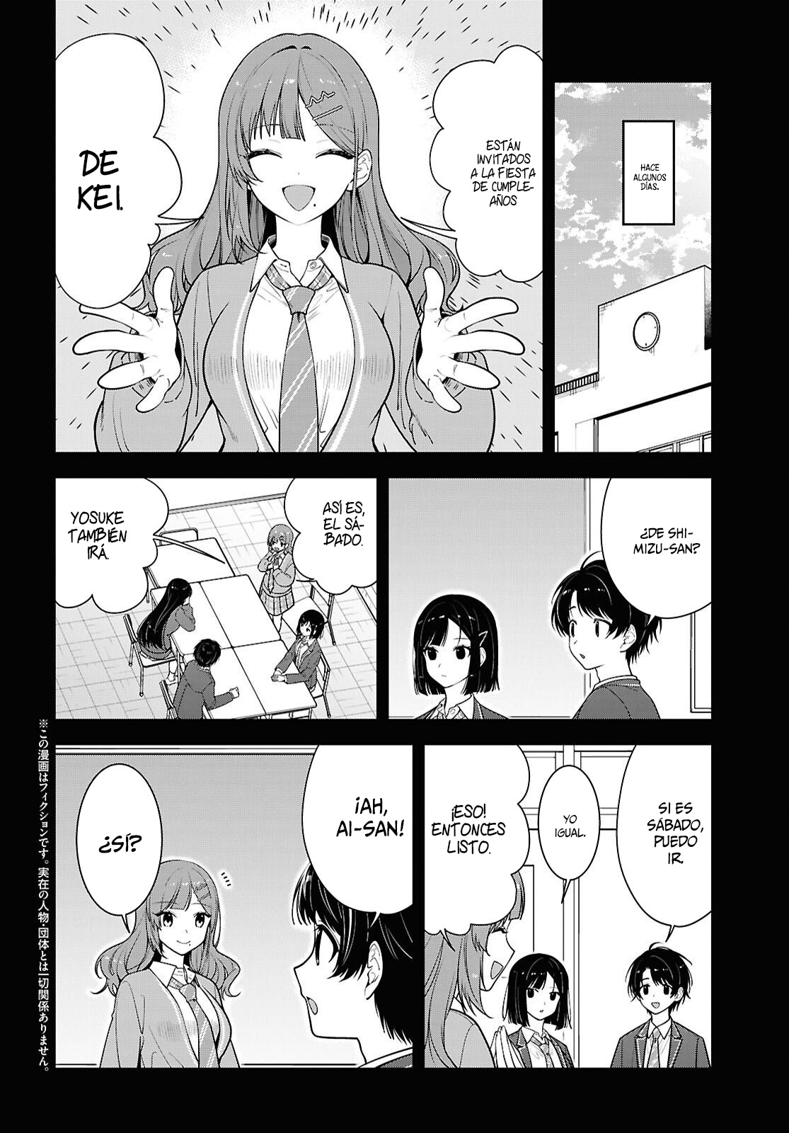 Tonari no Seki no Yankee Shimizu-san ga Kami wo Kuroku Somete Kita Capitulo 18 página 3
