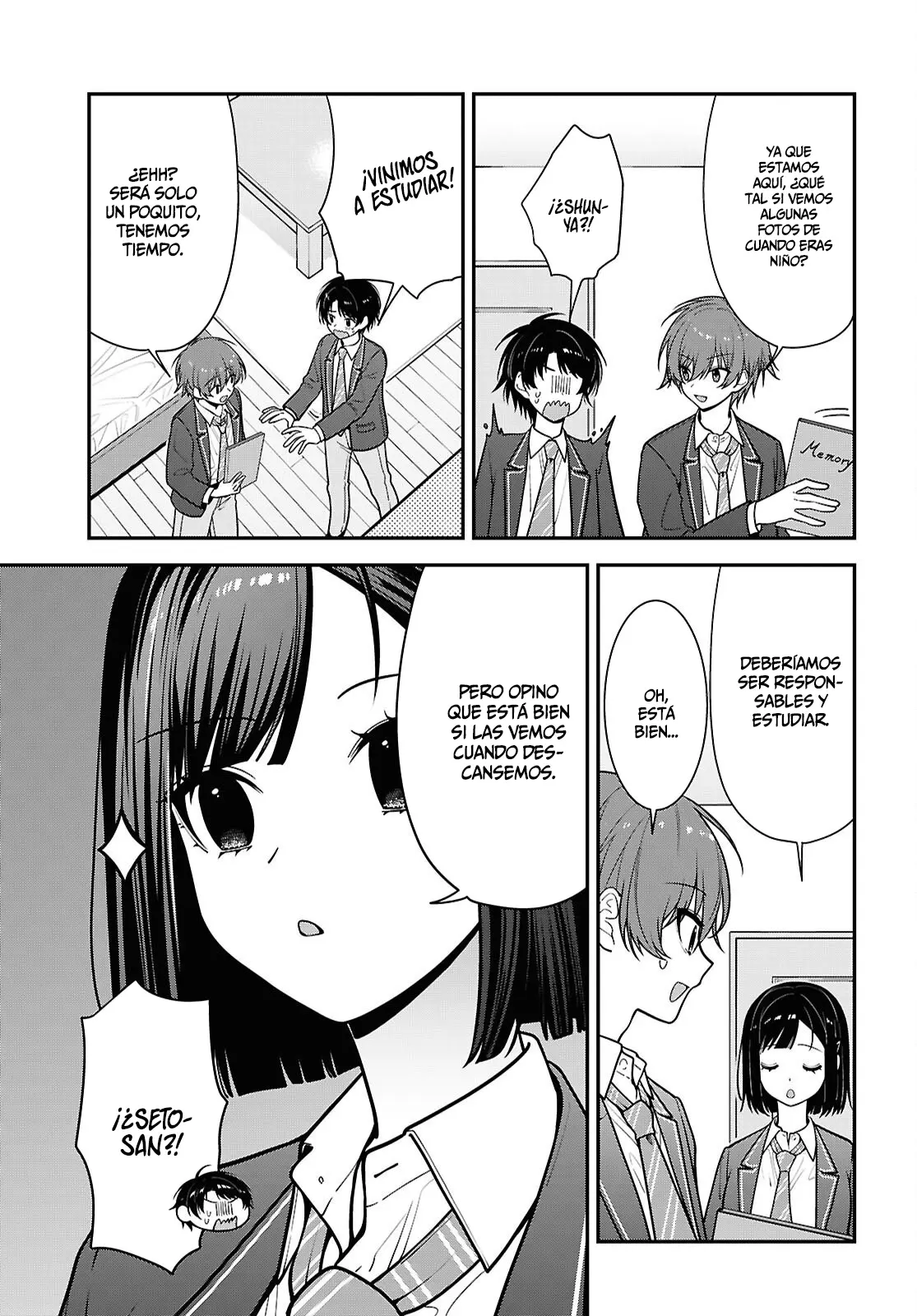 Tonari no Seki no Yankee Shimizu-san ga Kami wo Kuroku Somete Kita Capitulo 19 página 12