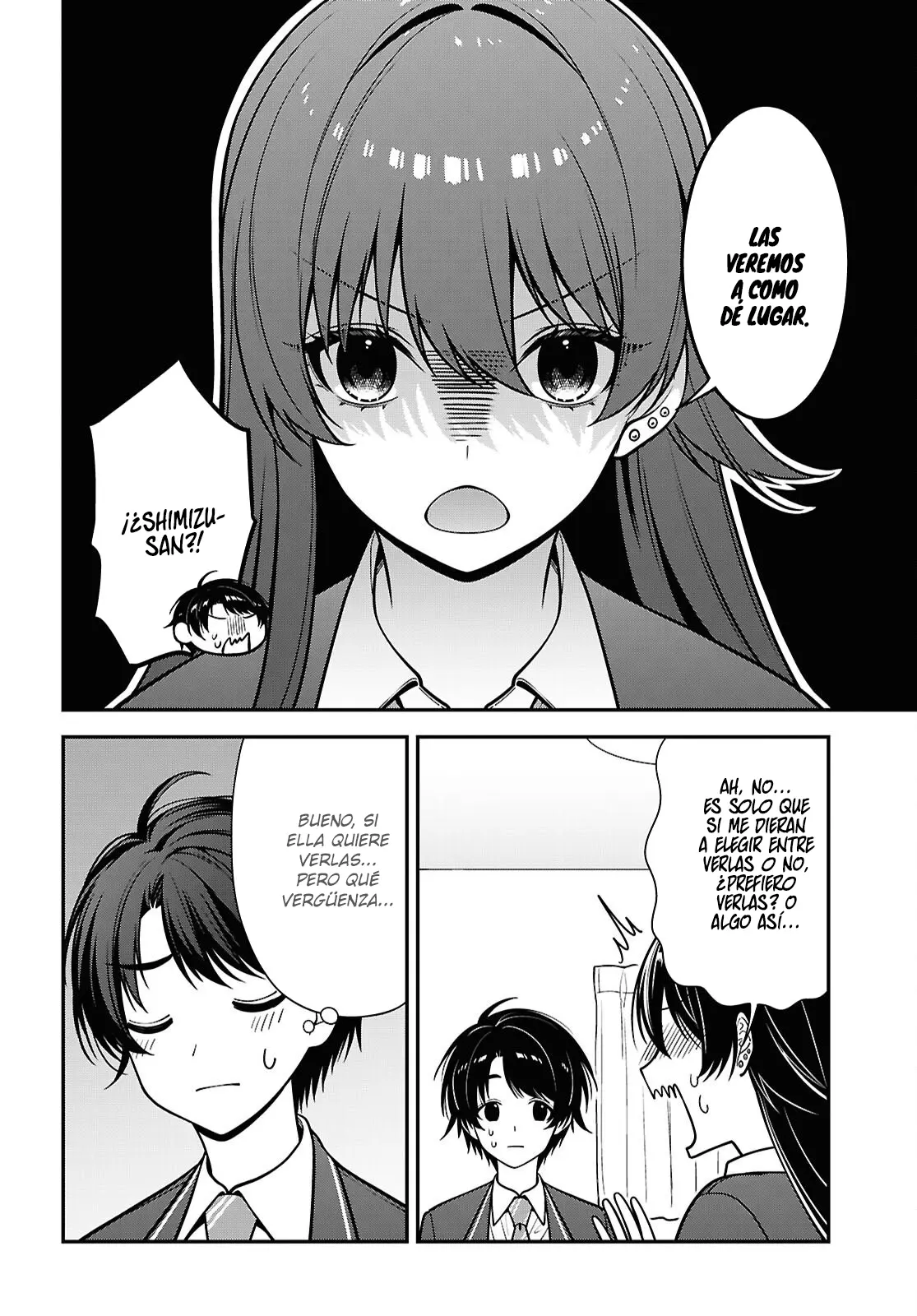 Tonari no Seki no Yankee Shimizu-san ga Kami wo Kuroku Somete Kita Capitulo 19 página 13