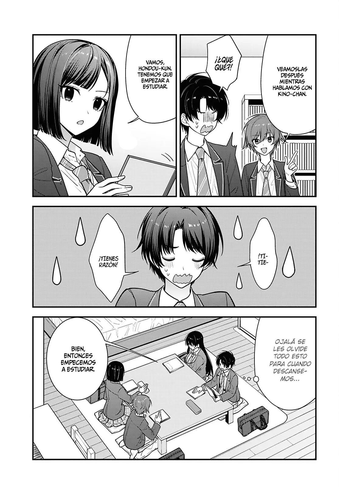 Tonari no Seki no Yankee Shimizu-san ga Kami wo Kuroku Somete Kita Capitulo 19 página 14