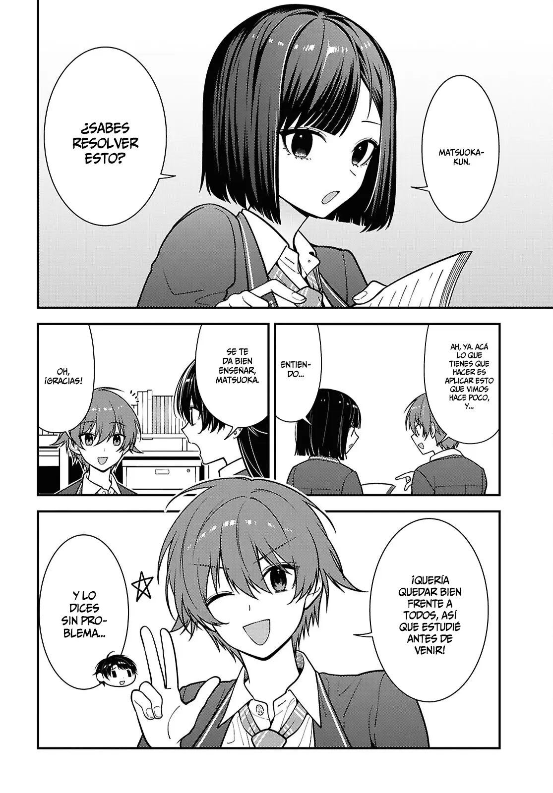 Tonari no Seki no Yankee Shimizu-san ga Kami wo Kuroku Somete Kita Capitulo 19 página 15