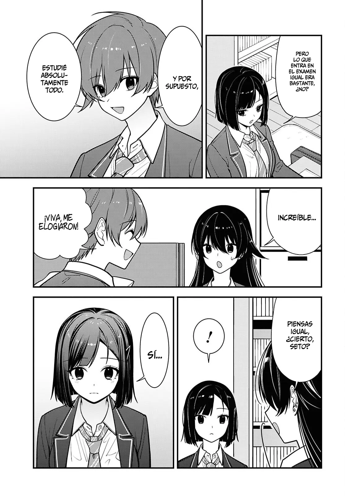 Tonari no Seki no Yankee Shimizu-san ga Kami wo Kuroku Somete Kita Capitulo 19 página 16