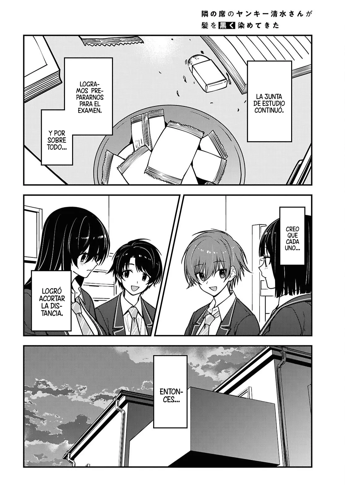 Tonari no Seki no Yankee Shimizu-san ga Kami wo Kuroku Somete Kita Capitulo 19 página 25