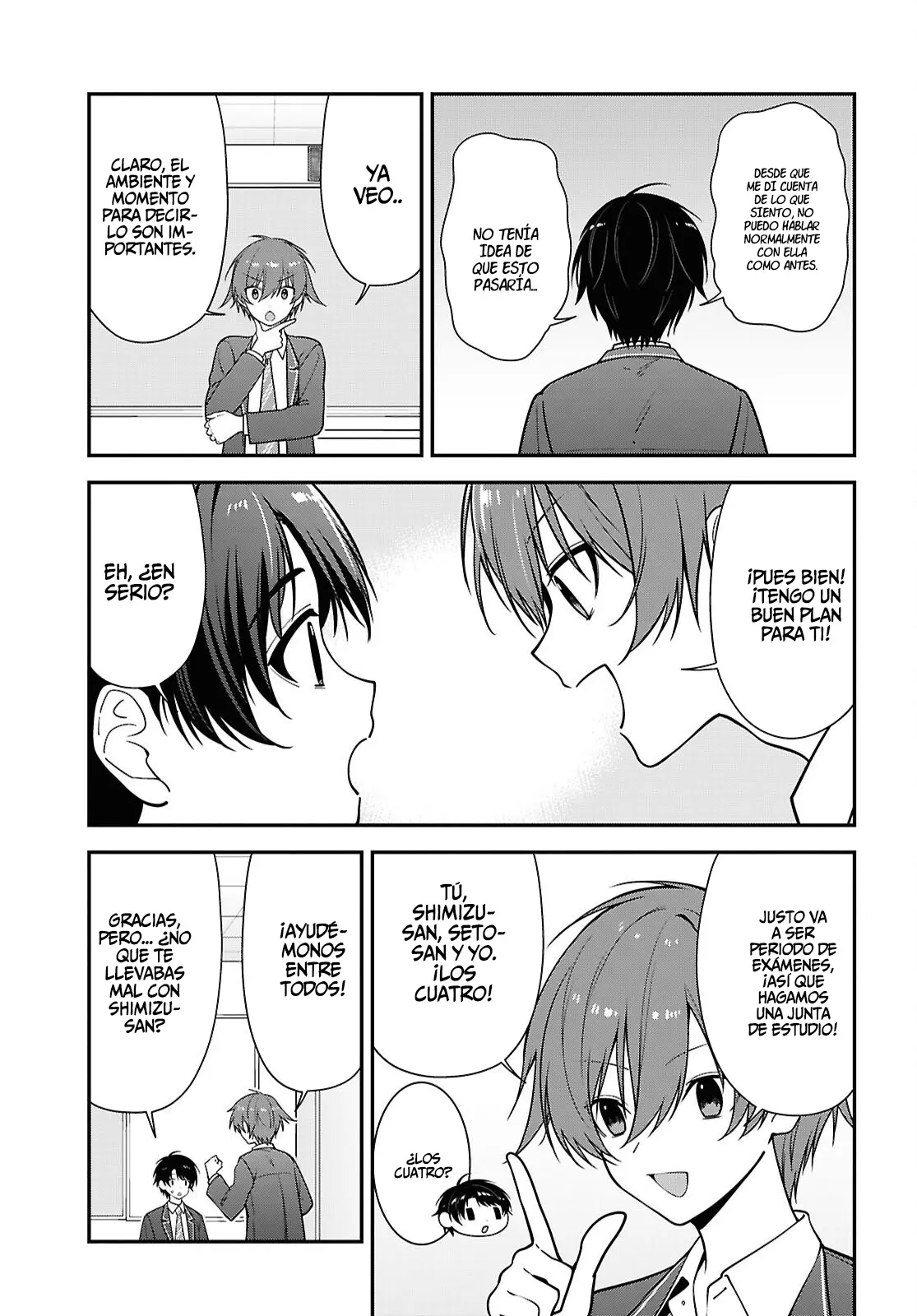 Tonari no Seki no Yankee Shimizu-san ga Kami wo Kuroku Somete Kita Capitulo 19 página 6