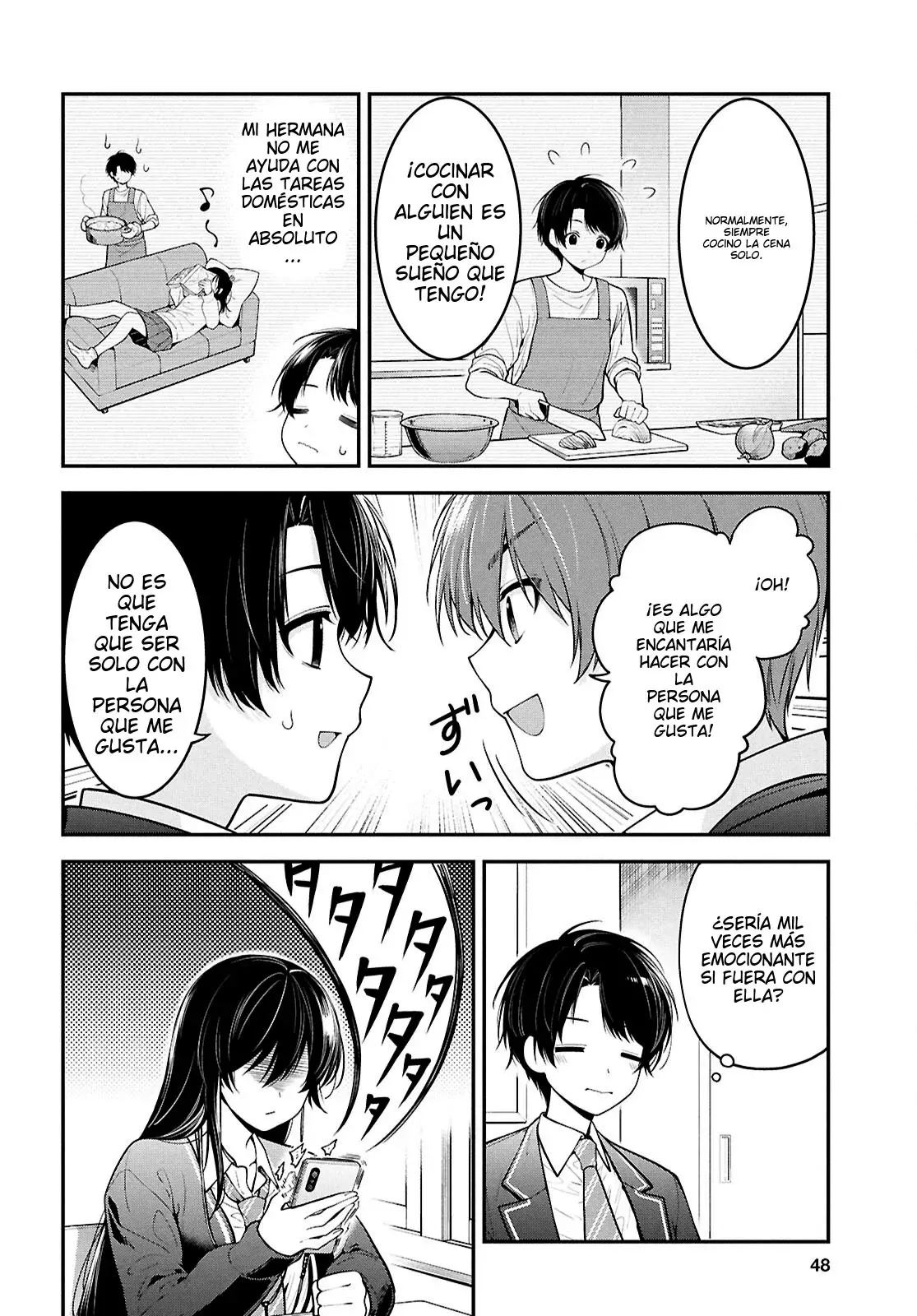 Tonari no Seki no Yankee Shimizu-san ga Kami wo Kuroku Somete Kita Capitulo 2 página 10