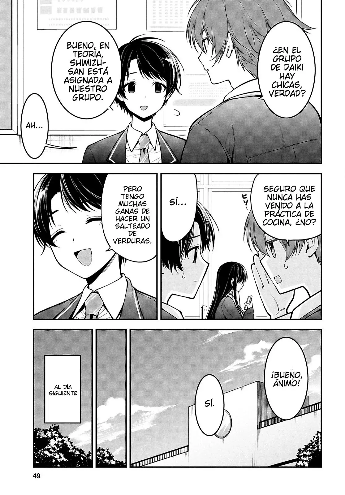 Tonari no Seki no Yankee Shimizu-san ga Kami wo Kuroku Somete Kita Capitulo 2 página 11