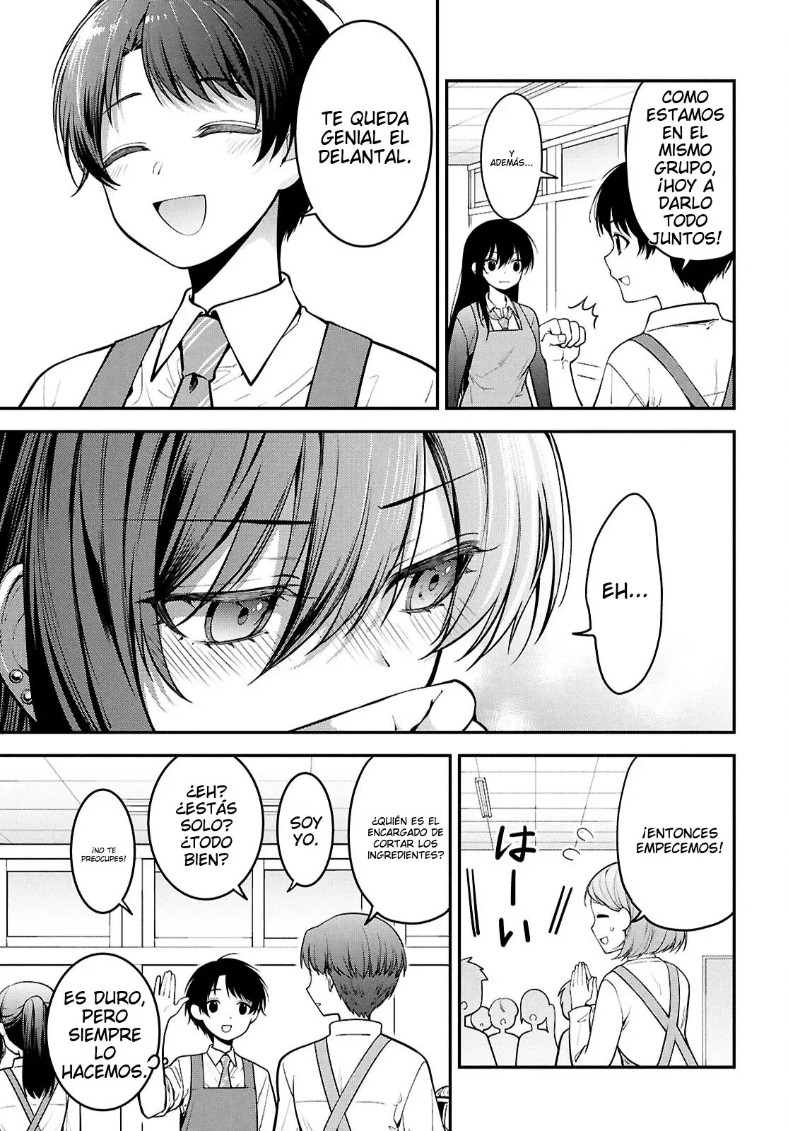 Tonari no Seki no Yankee Shimizu-san ga Kami wo Kuroku Somete Kita Capitulo 2 página 13