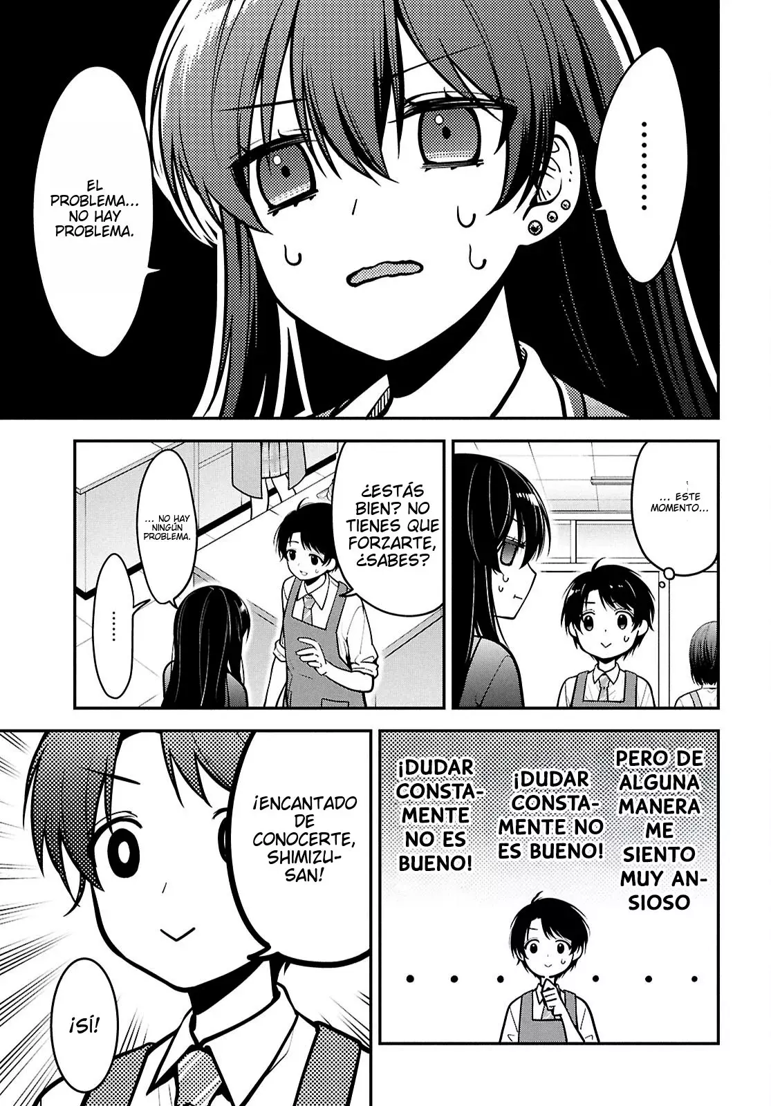 Tonari no Seki no Yankee Shimizu-san ga Kami wo Kuroku Somete Kita Capitulo 2 página 15