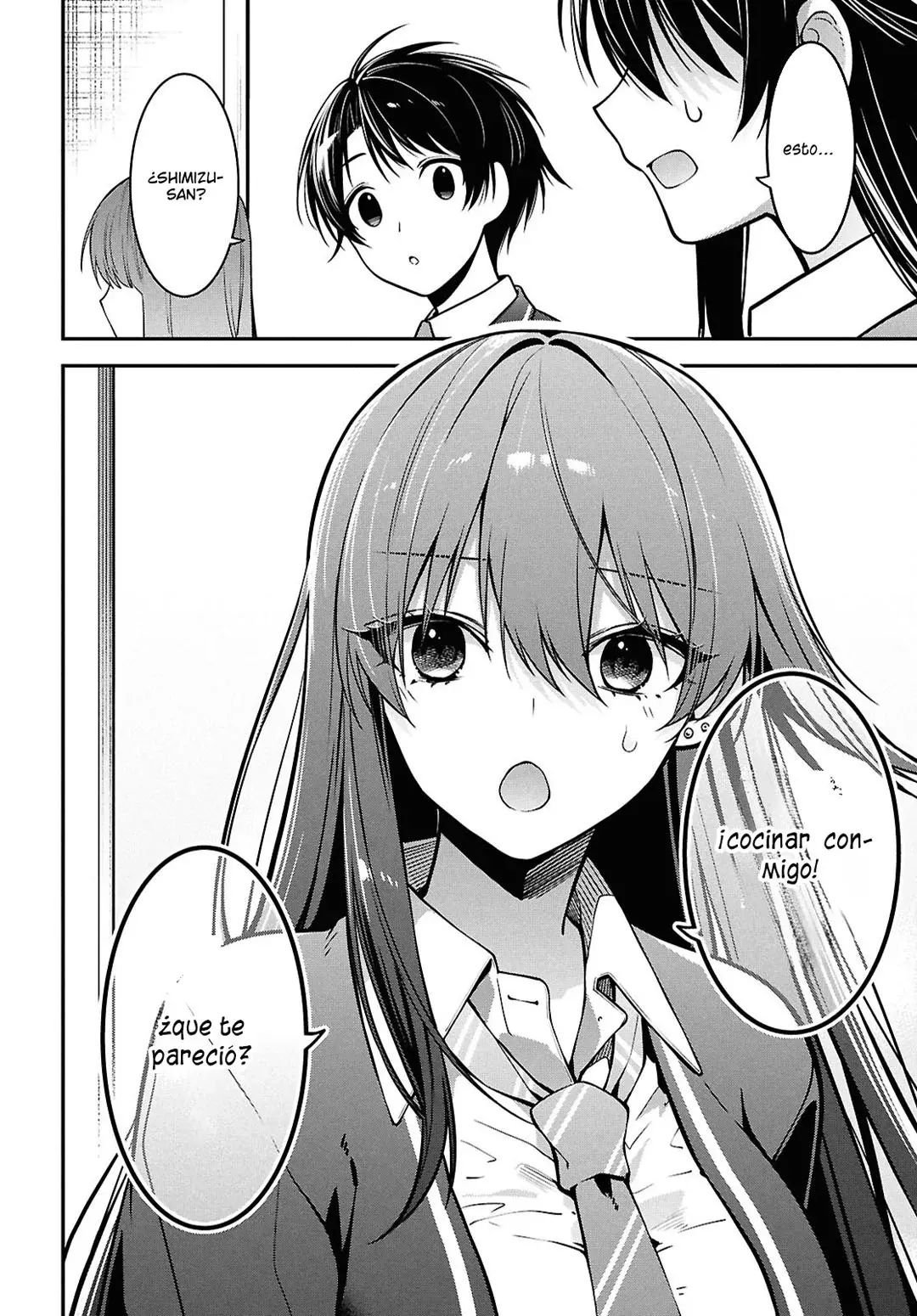 Tonari no Seki no Yankee Shimizu-san ga Kami wo Kuroku Somete Kita Capitulo 2 página 36