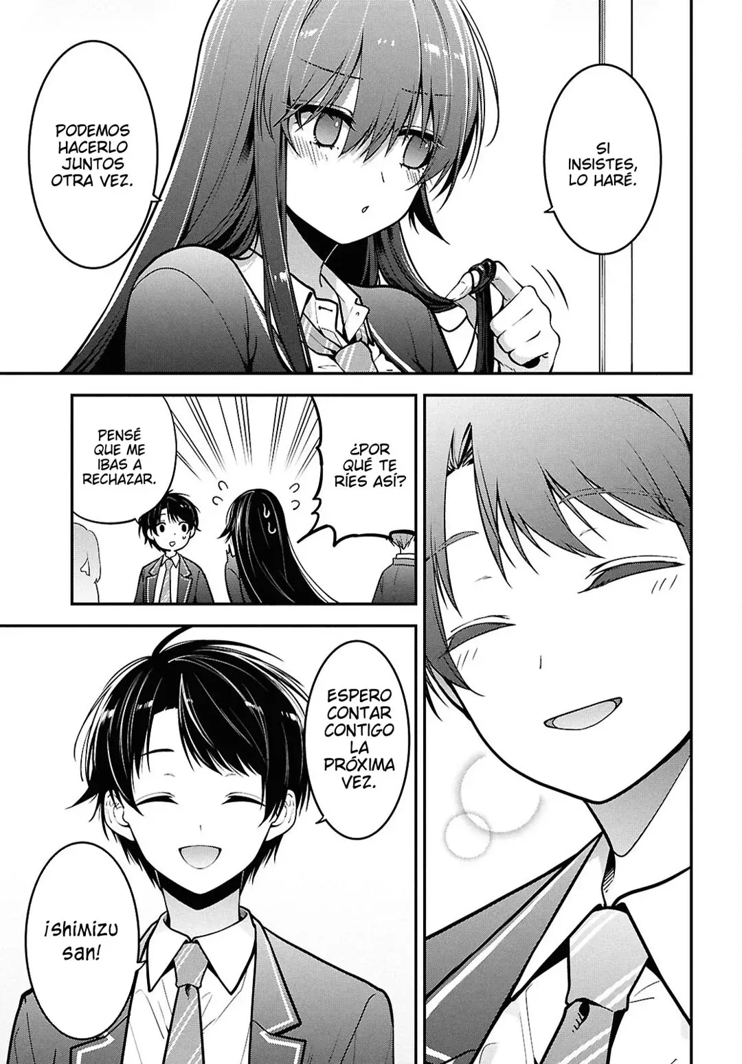 Tonari no Seki no Yankee Shimizu-san ga Kami wo Kuroku Somete Kita Capitulo 2 página 39