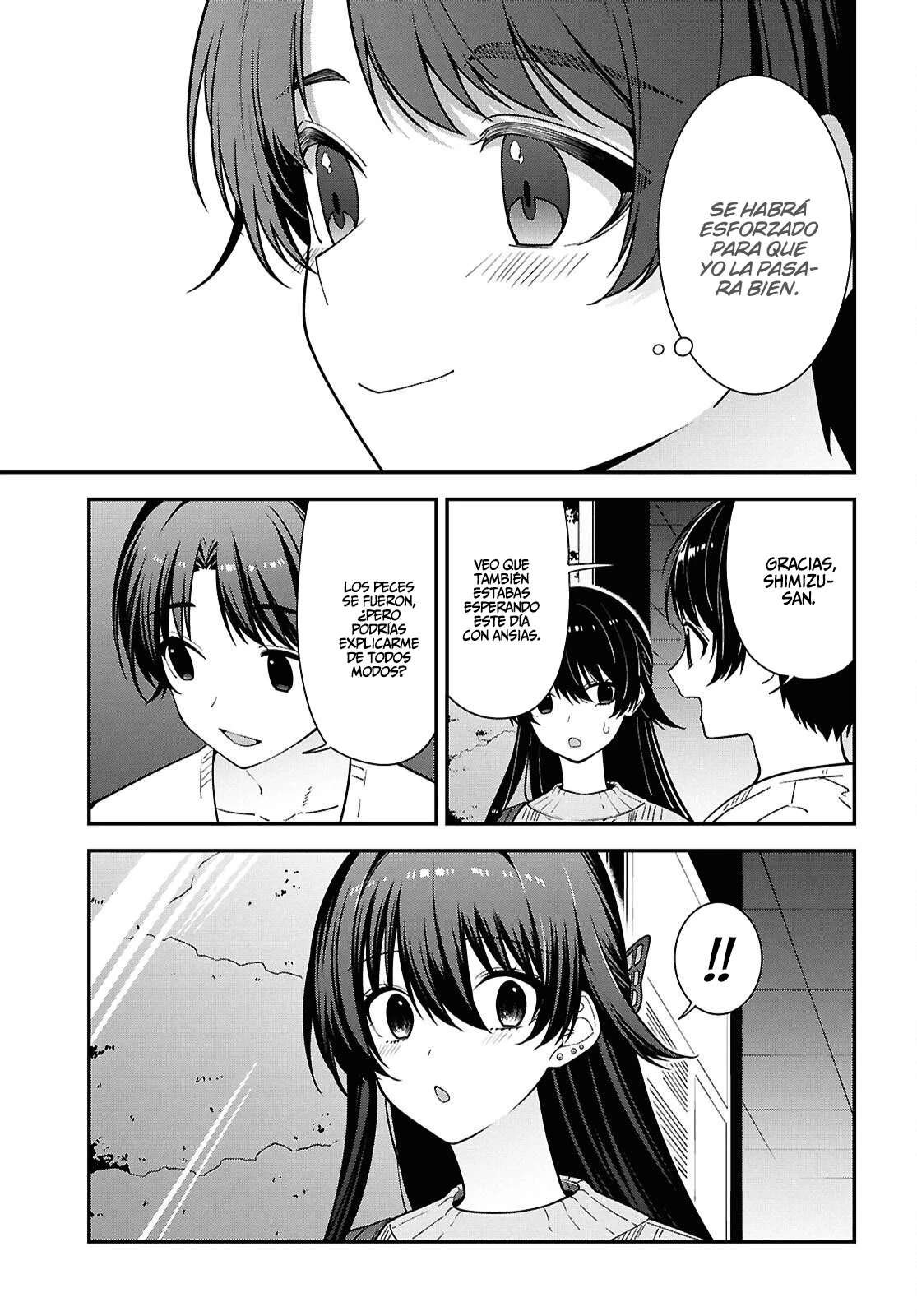 Tonari no Seki no Yankee Shimizu-san ga Kami wo Kuroku Somete Kita Capitulo 20 página 17