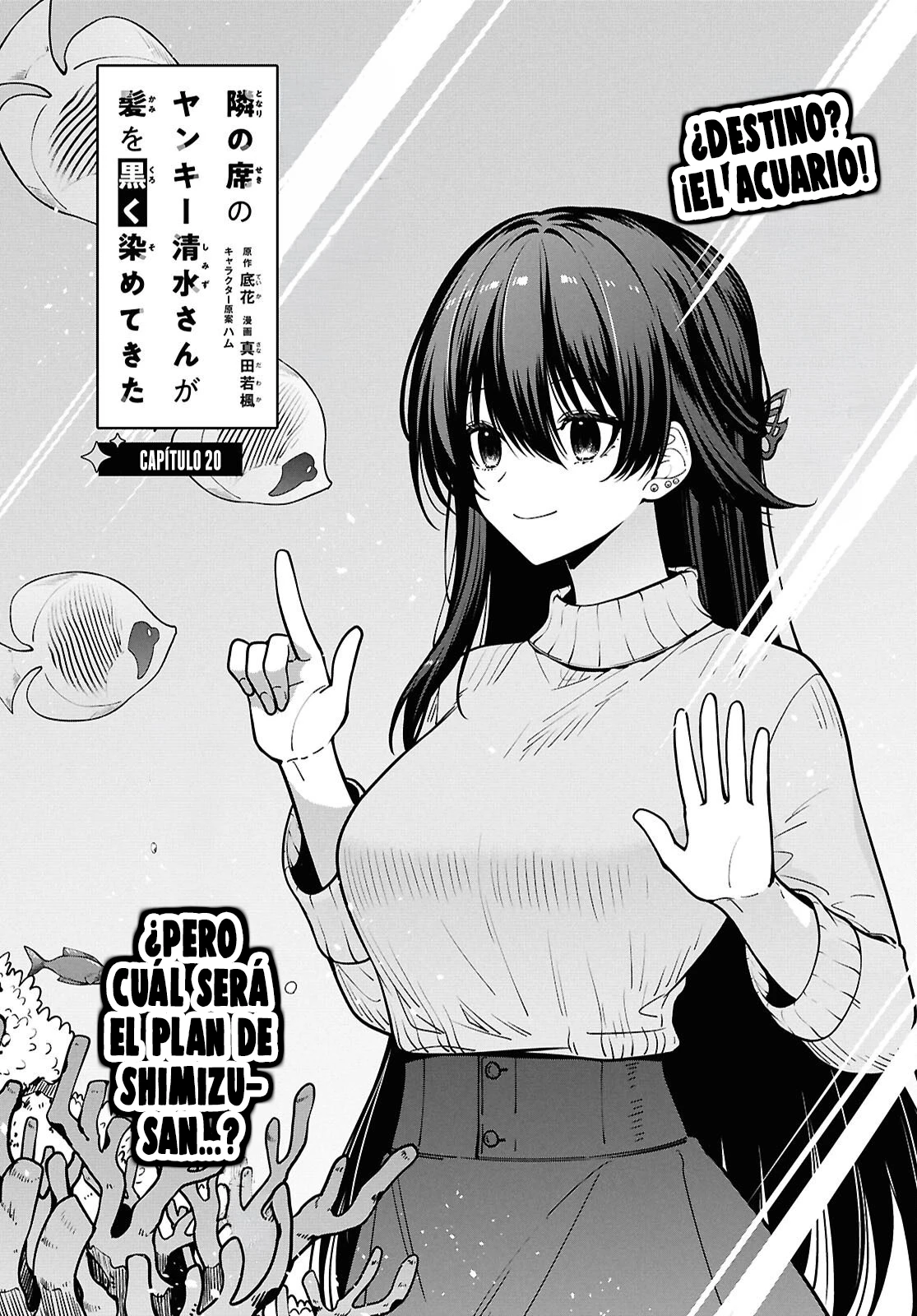 Tonari no Seki no Yankee Shimizu-san ga Kami wo Kuroku Somete Kita Capitulo 20 página 7