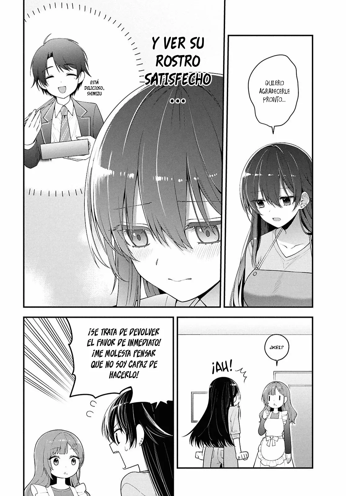 Tonari no Seki no Yankee Shimizu-san ga Kami wo Kuroku Somete Kita Capitulo 3 página 14