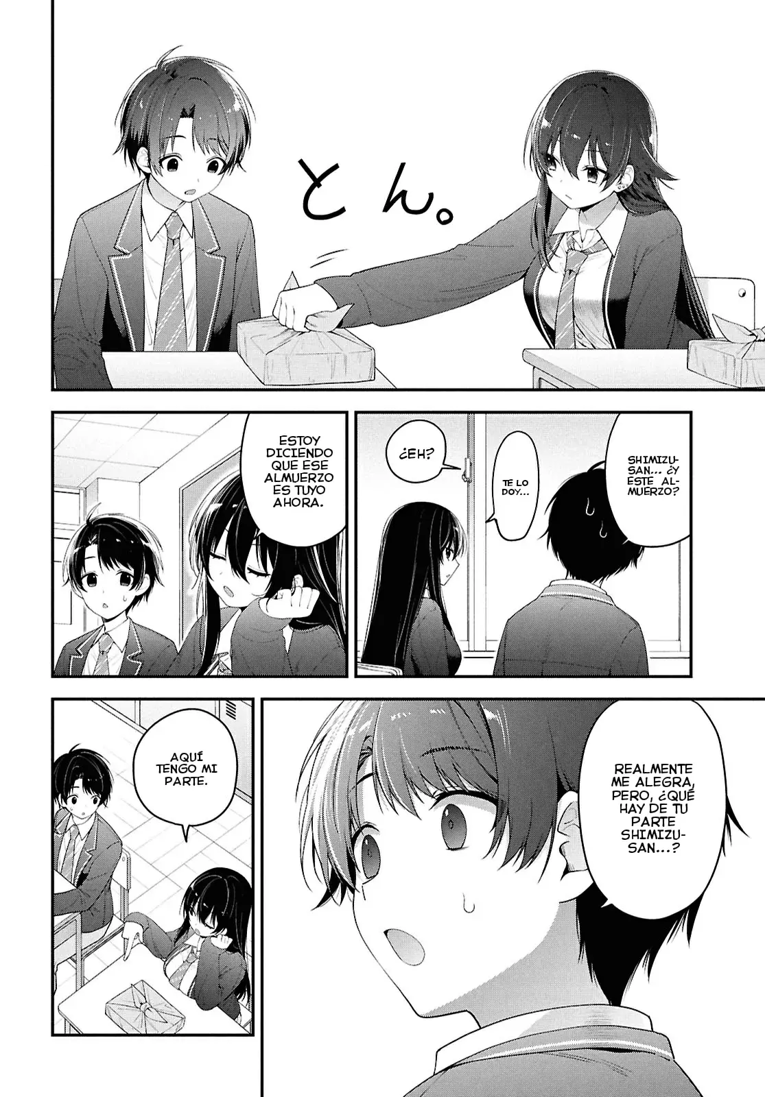 Tonari no Seki no Yankee Shimizu-san ga Kami wo Kuroku Somete Kita Capitulo 3 página 19