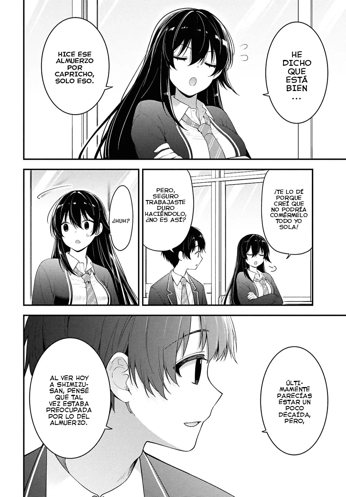 Tonari no Seki no Yankee Shimizu-san ga Kami wo Kuroku Somete Kita Capitulo 3 página 27