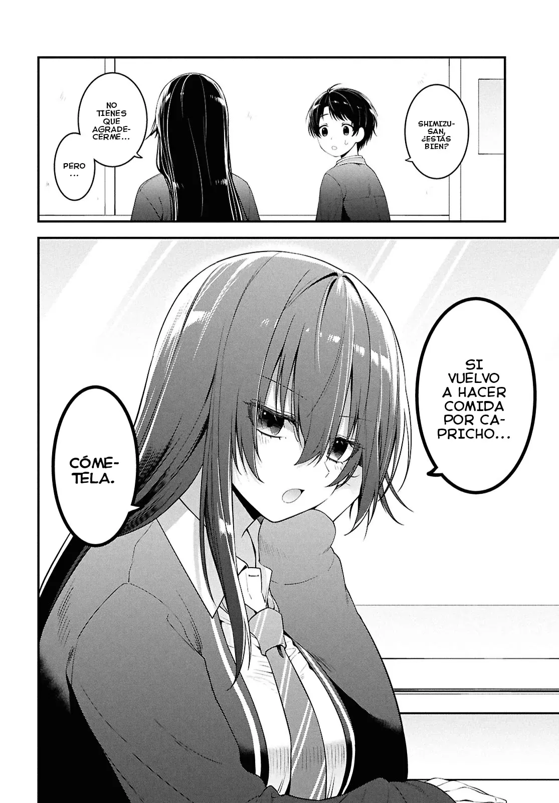 Tonari no Seki no Yankee Shimizu-san ga Kami wo Kuroku Somete Kita Capitulo 3 página 32