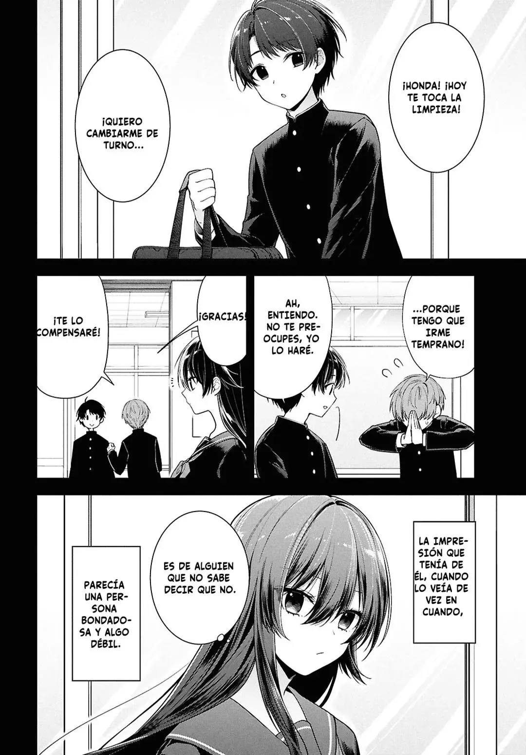 Tonari no Seki no Yankee Shimizu-san ga Kami wo Kuroku Somete Kita Capitulo 4 página 12
